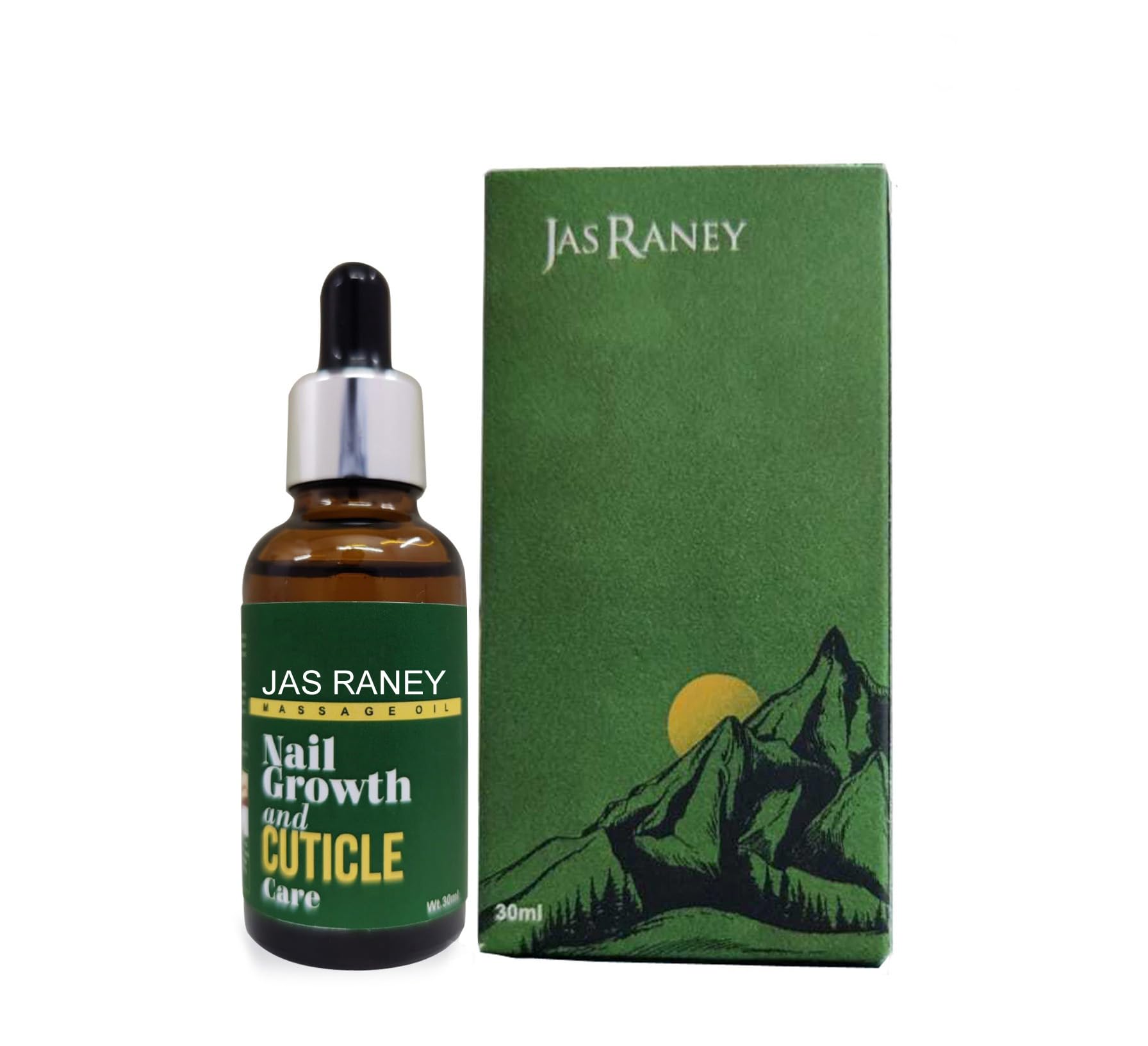 Jas Raney Nail Growth Oil & Cuticle Care Massager - Strengthening Treatment for Healthy Nails - Perfect for Manicure & Pedicure at Home or Salon