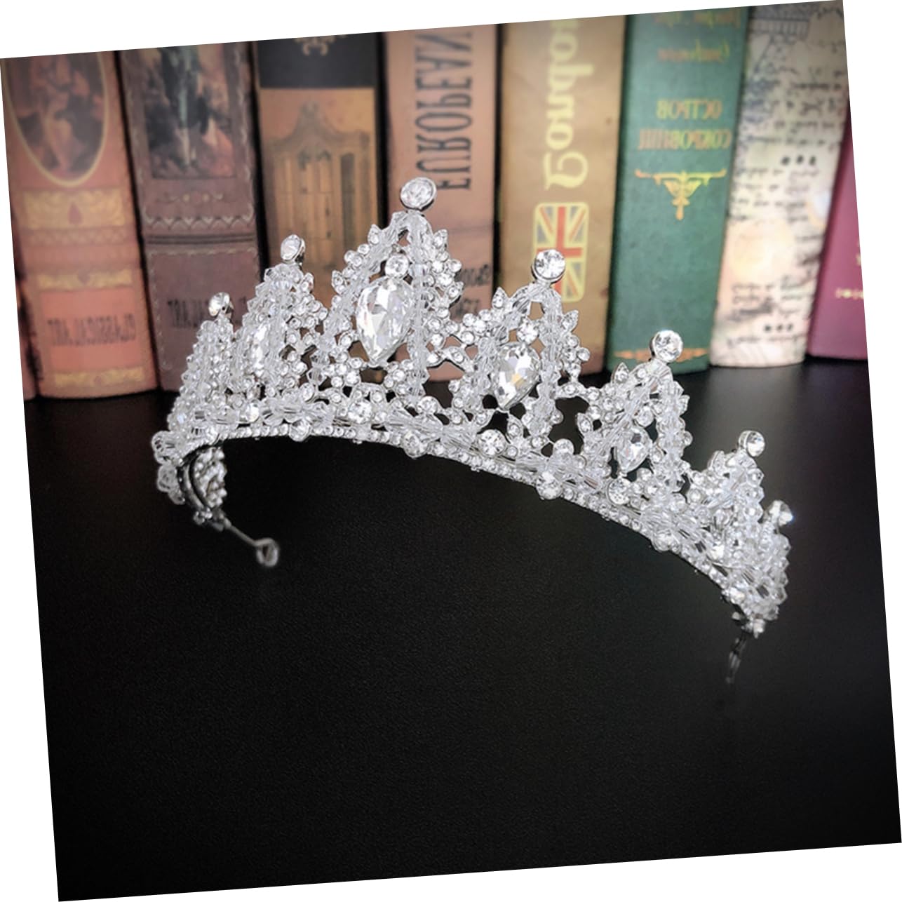 FRCOLOR Rhinestone Bridal Tiara for Women - Elegant Wedding Crown, Quinceanera, Prom, Princess Headpiece - Perfect for Weddings, Korean Miss Pageants & Bar Mitzvah Celebrations