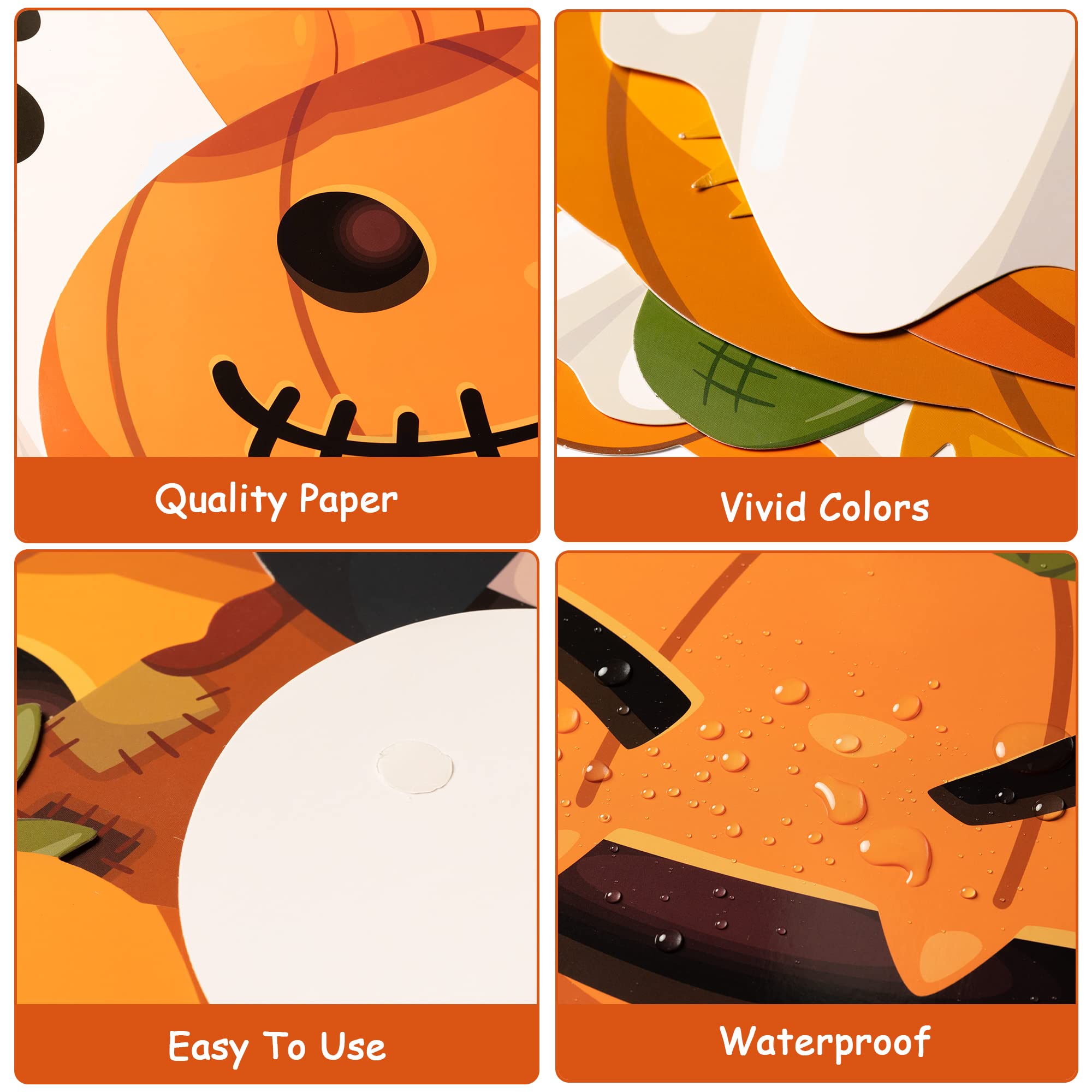 12Pcs Halloween Trunk or Treat Decorations Kit - Scarecrow Pumpkin Ghost Car Archway for SUV, Garage & Outdoor Fall Party Supplies | Perfect for Halloween Car Decor & Autumn Themed Events