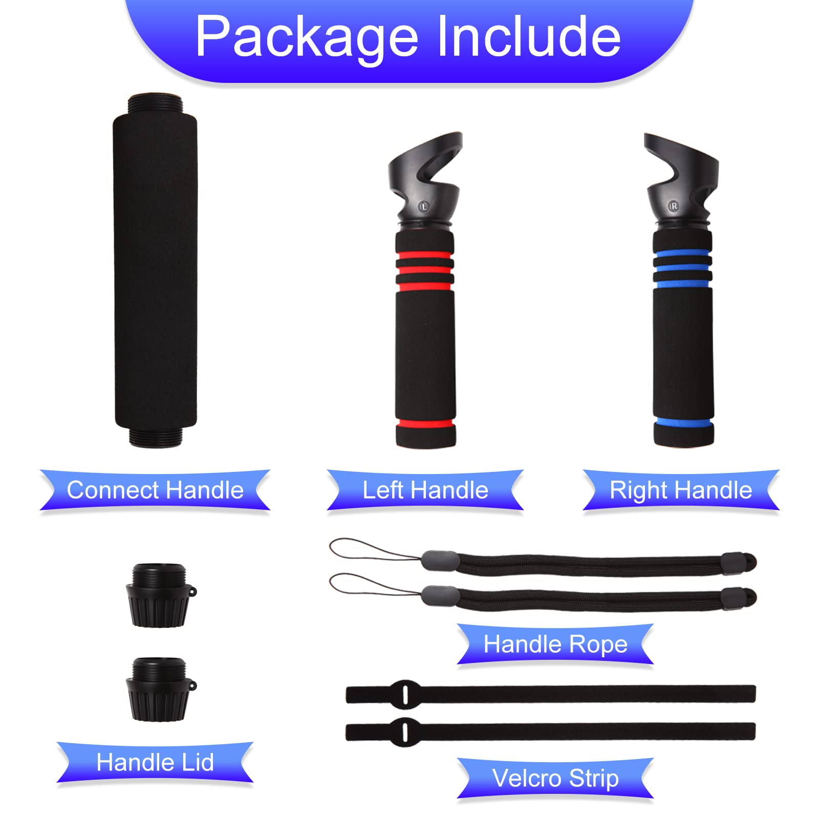 Upgraded VR Game Handle Attachments for Oculus/Meta Quest 2 - 2-in-1 Multipurpose Dual/Long Stick Controller Grips - Perfect for Beat Saber, Fitness Games & Immersive VR Experiences