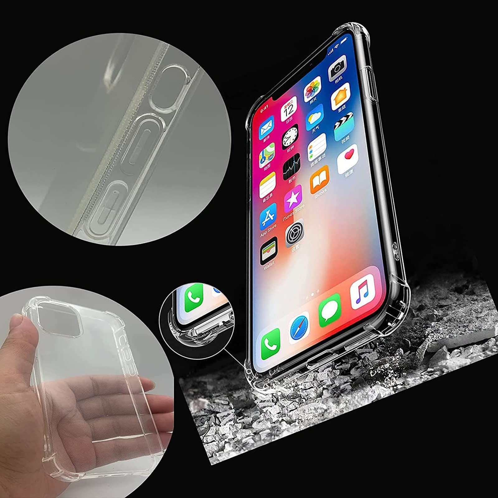 Crystal Clear Shockproof Slim Soft TPU Bumper Case for Apple iPhone 13 Pro (6.1 inch) - Screen & Camera Protection, Wireless Charging Compatible - Perfect for Daily Use, Travel & Outdoor Activities