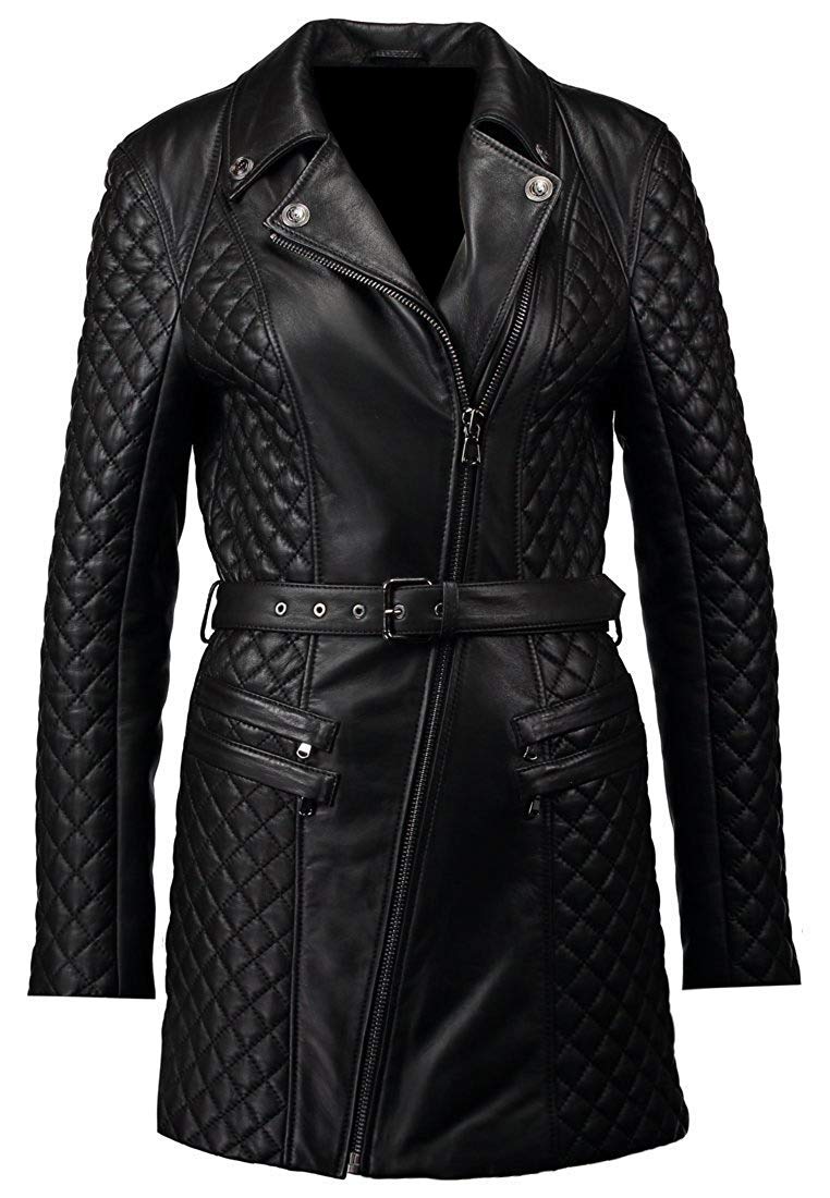 MSR Leather Fabulous Quilted Long Faux Leather Coat for Women - Stylish Winter Outerwear for Casual & Formal Occasions