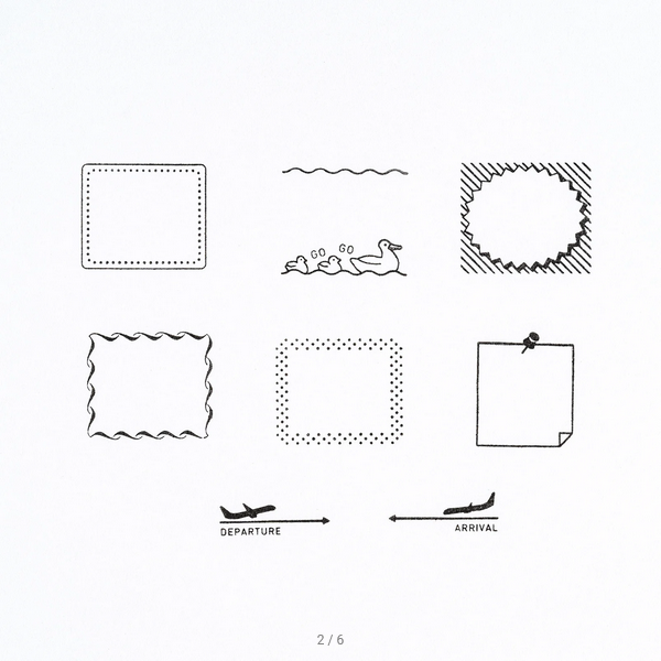 Hobonichi Frame Stamp Set - 2025 Planner Accessories for Journaling, Scrapbooking & Bullet Journaling