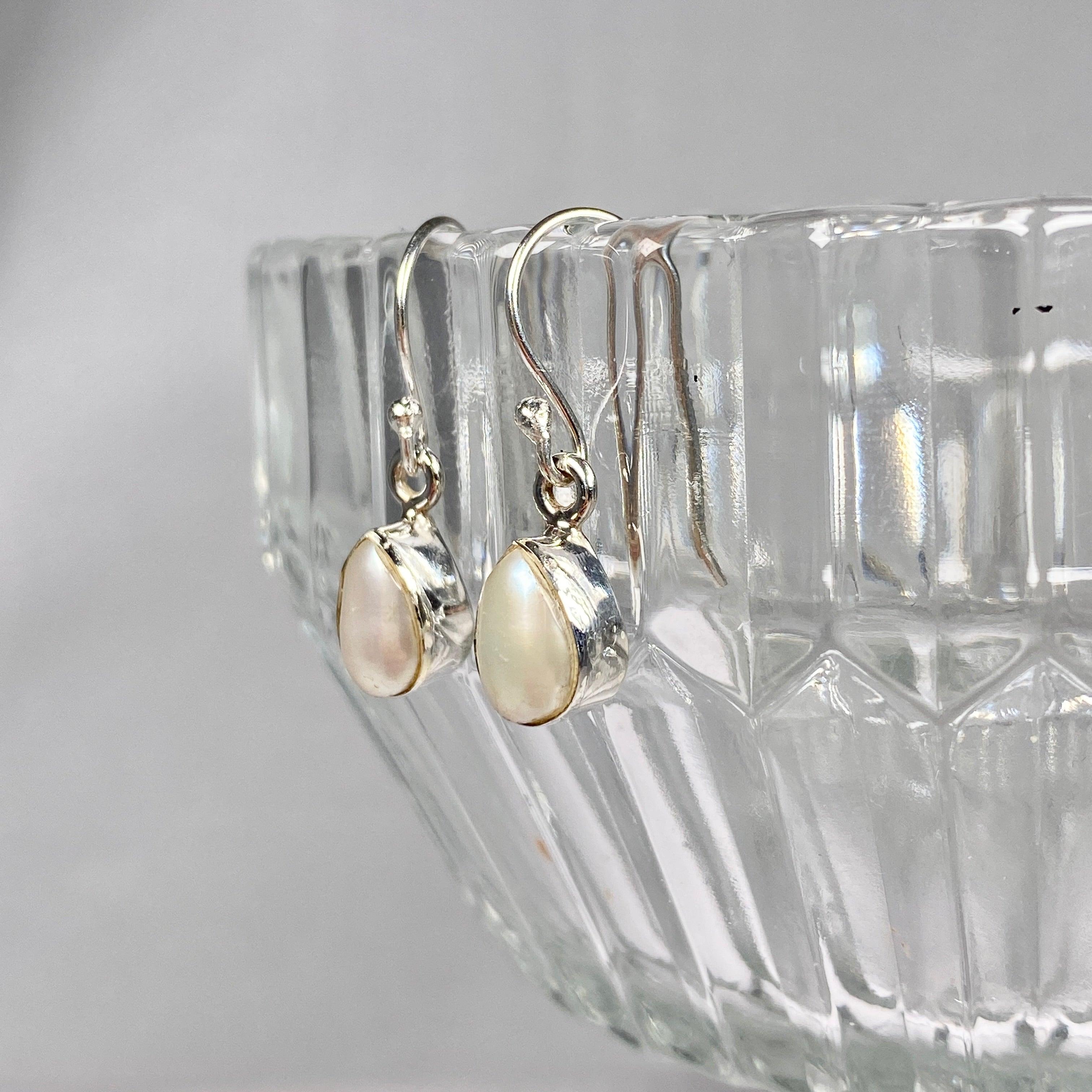Elegant Pearl Petite Teardrop Earrings R2363 PLD - Perfect for Weddings, Parties & Special Occasions