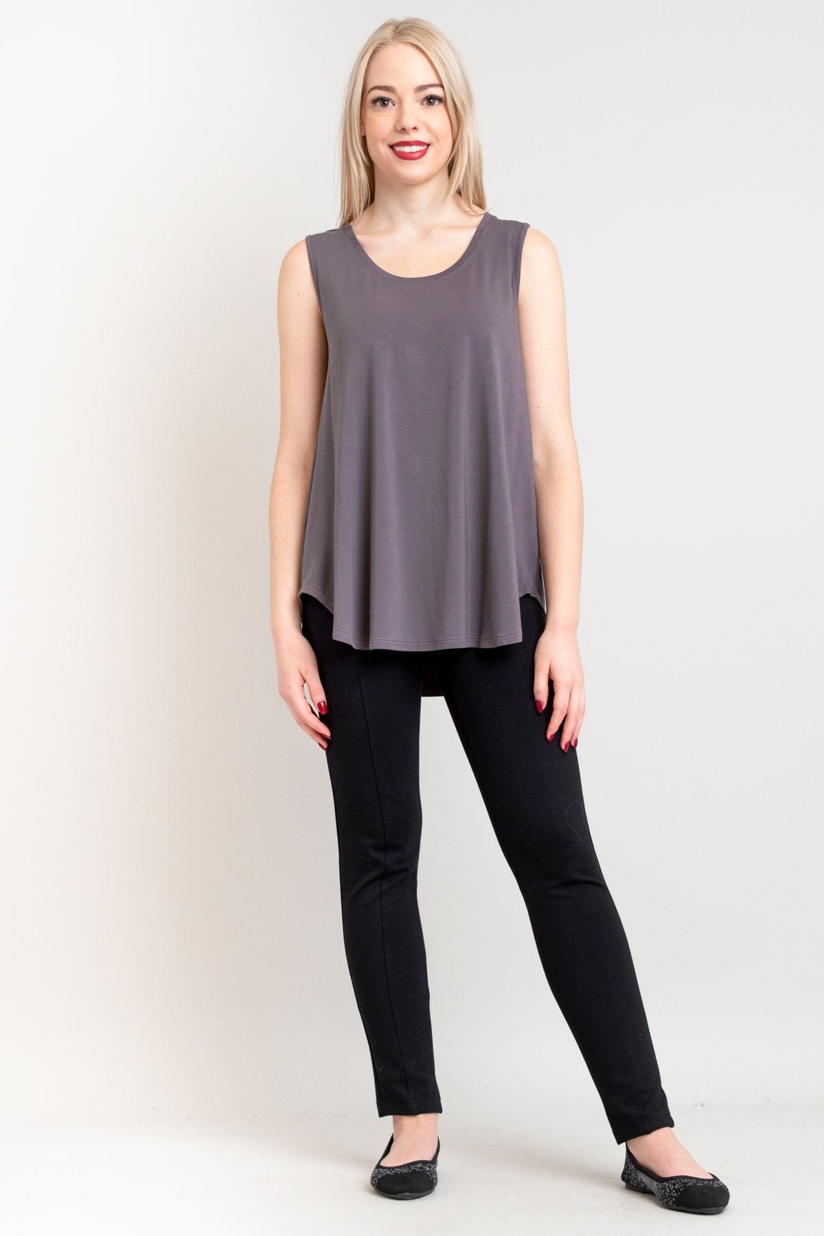 Stylish Charcoal Bamboo Jazz Tank Top for Women | Breathable & Comfortable | Perfect for Yoga, Gym & Casual Wear