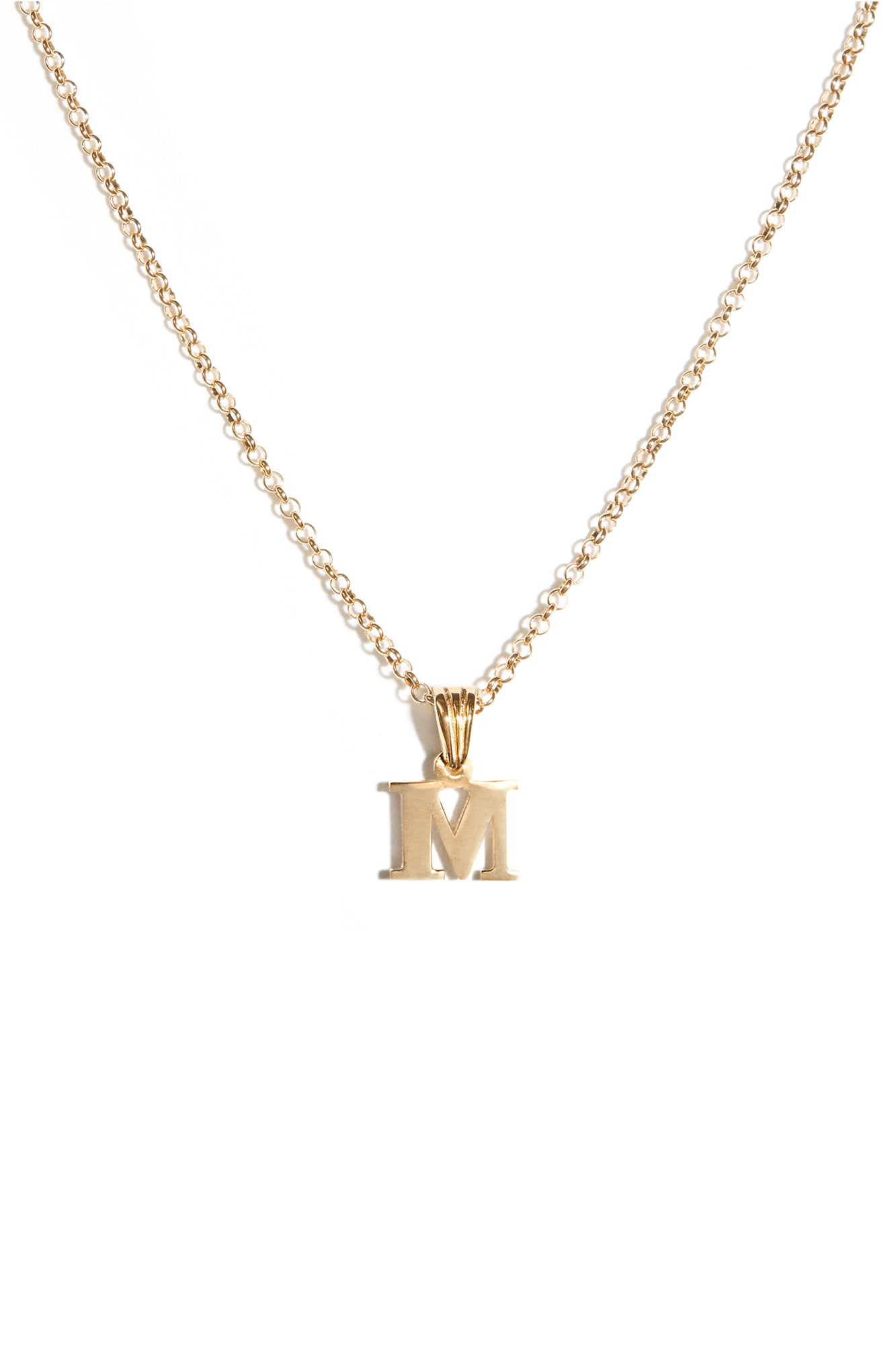 Gold Alphabet Letter Pendant Necklace - Personalized Initial Jewelry for Women, Gifts for Her, Birthday, Anniversary, Valentine's Day