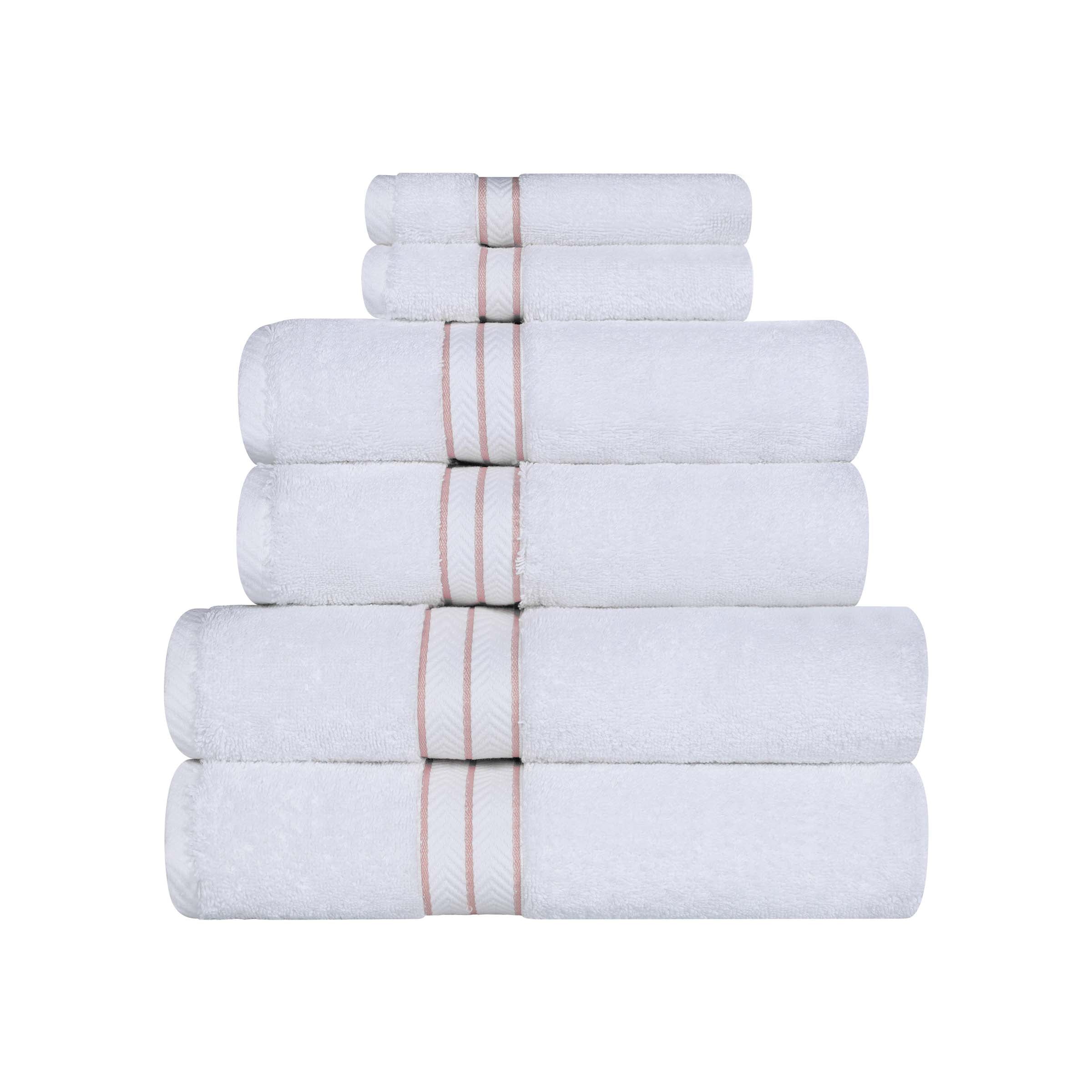 Premium 6-Piece Turkish Cotton Bath Towel Set - Ultra Soft, Highly Absorbent & Quick-Drying - Luxury Spa, Bathroom & Beach Essentials for Home & Travel