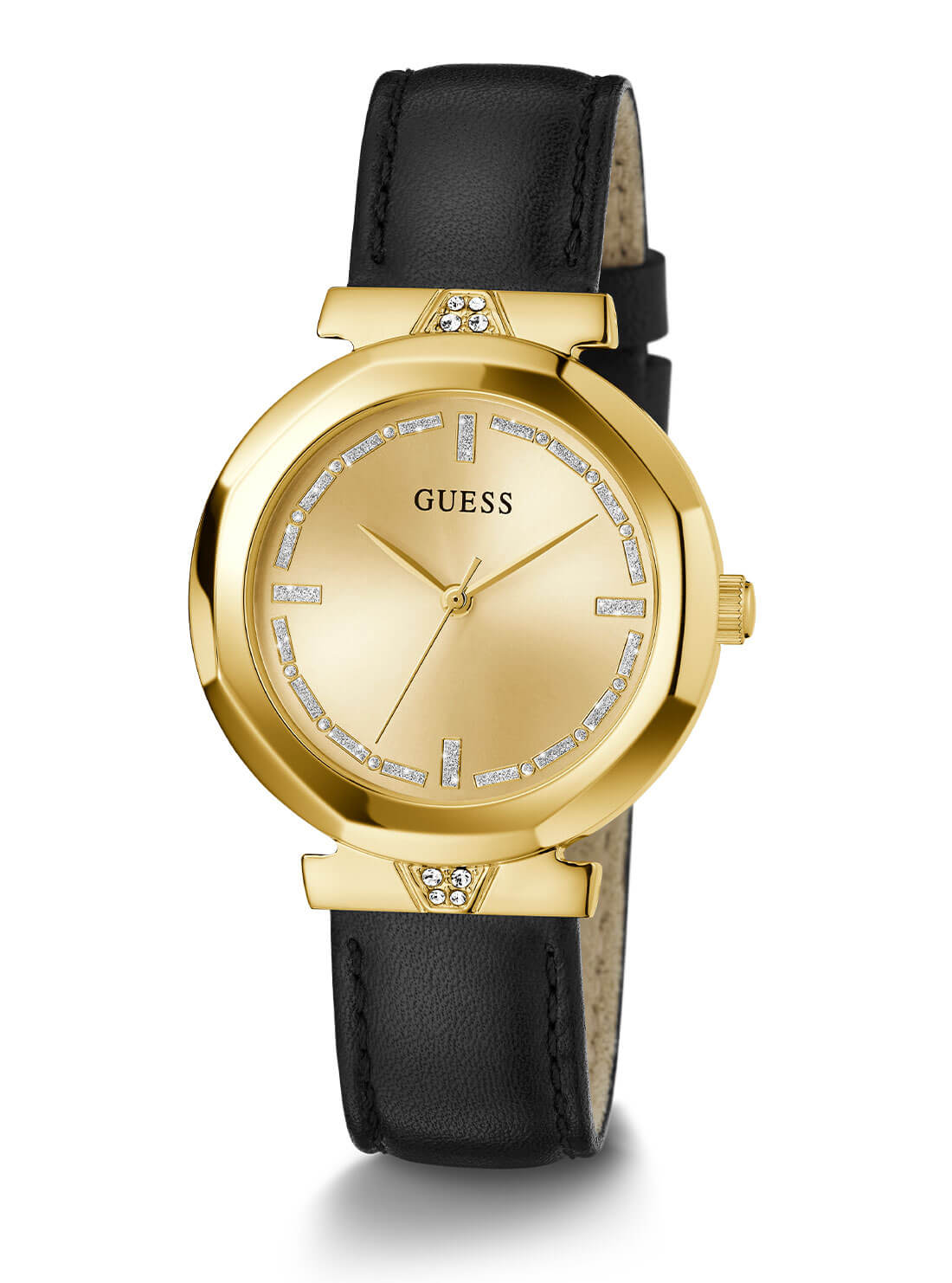 Gold Rumour Black Leather Watch for Men - Stylish & Durable Chronograph Timepiece - Perfect for Business, Casual & Formal Occasions