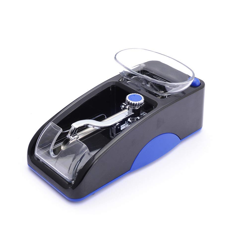 Electric Cigarette Rolling Machine - Automatic Tobacco Roller with Storage Compartment for Fast & Easy Rolling (Blue) | Perfect for Home Use, Travel & DIY Cigarette Making