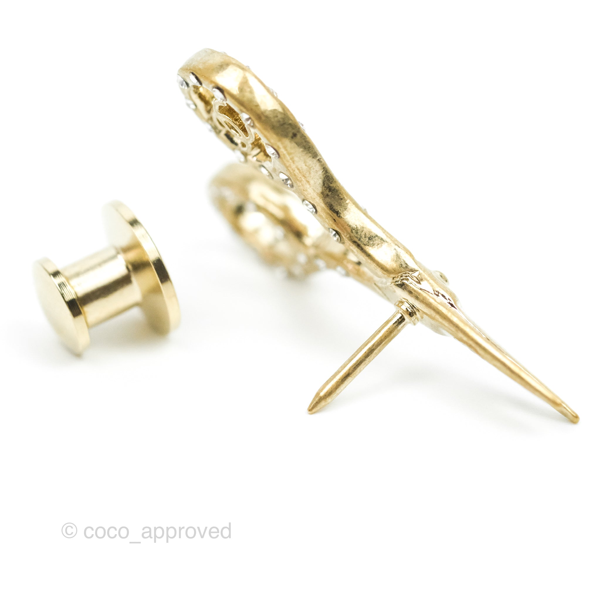 Chanel CC Brooch Set in 3 Gold Tone 21V - Elegant Fashion Accessories for Women, Perfect for Parties, Weddings & Special Occasions