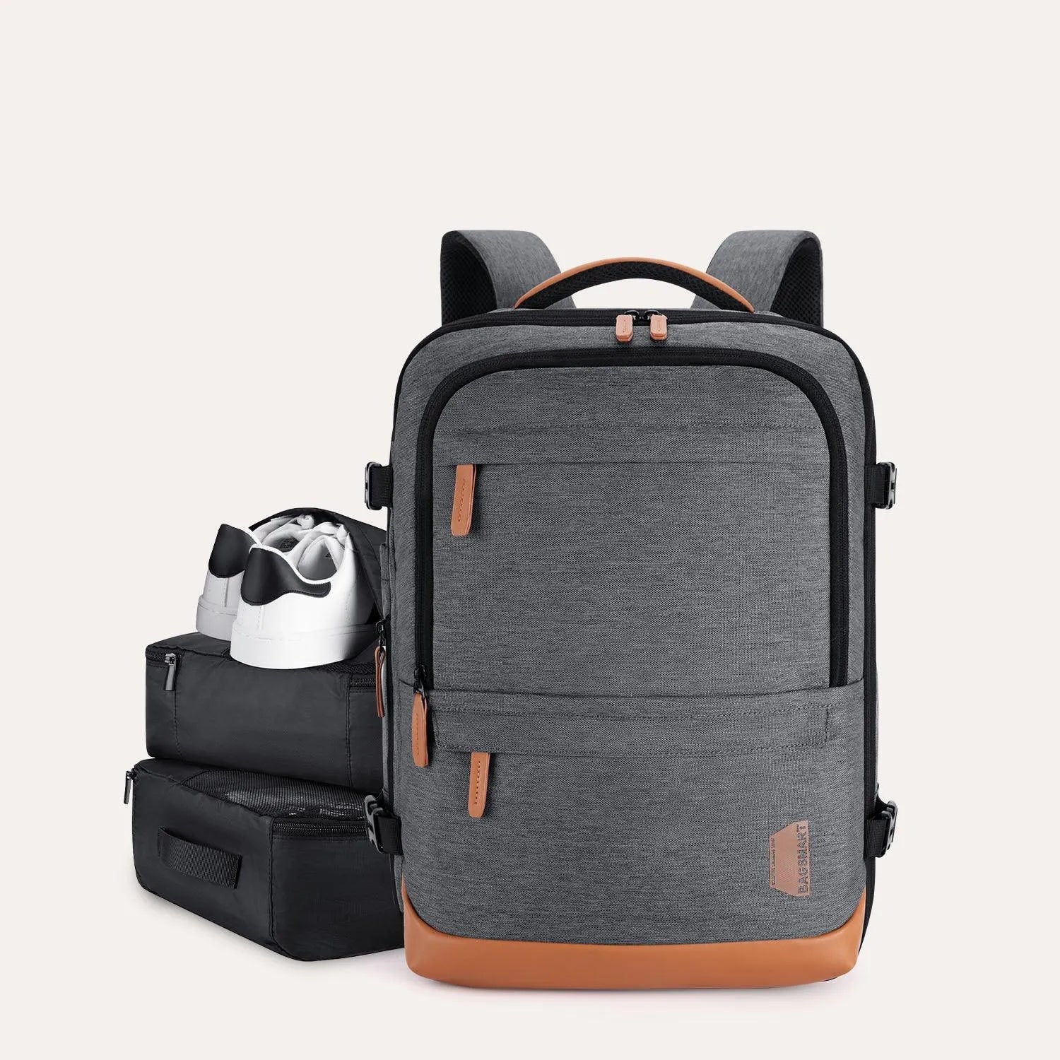Falco 40L Expandable Airline Approved Carry On Travel Backpack - Waterproof Laptop Backpack for Business Travel, Weekend Trips & Commuting