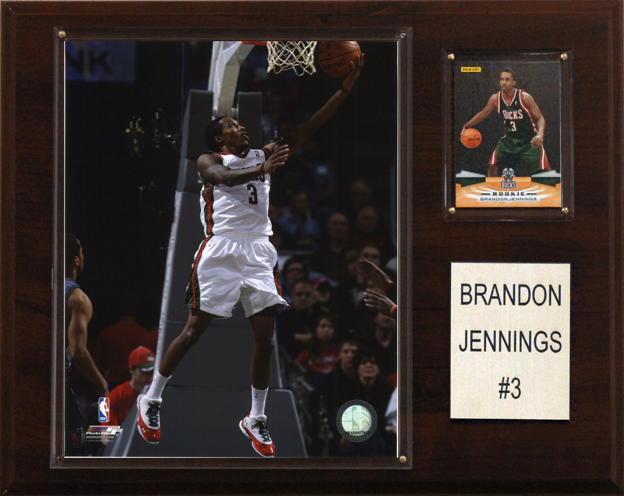 Brandon Jennings Milwaukee Bucks NBA Player Plaque - Perfect for Sports Fans, Collectors, and Home Office Decor
