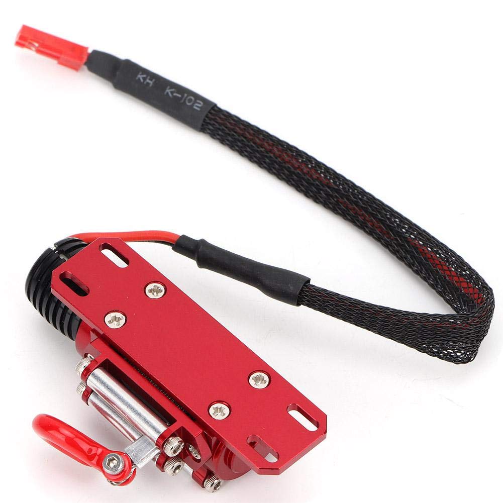 Dilwe 12V Electric Winch for RC Cars - Heavy Duty Alloy Winch Compatible with D90, SCX10 1:10 Scale Off-Road Remote Control Vehicles - Perfect for Crawling, Rock Climbing & Trail Adventures