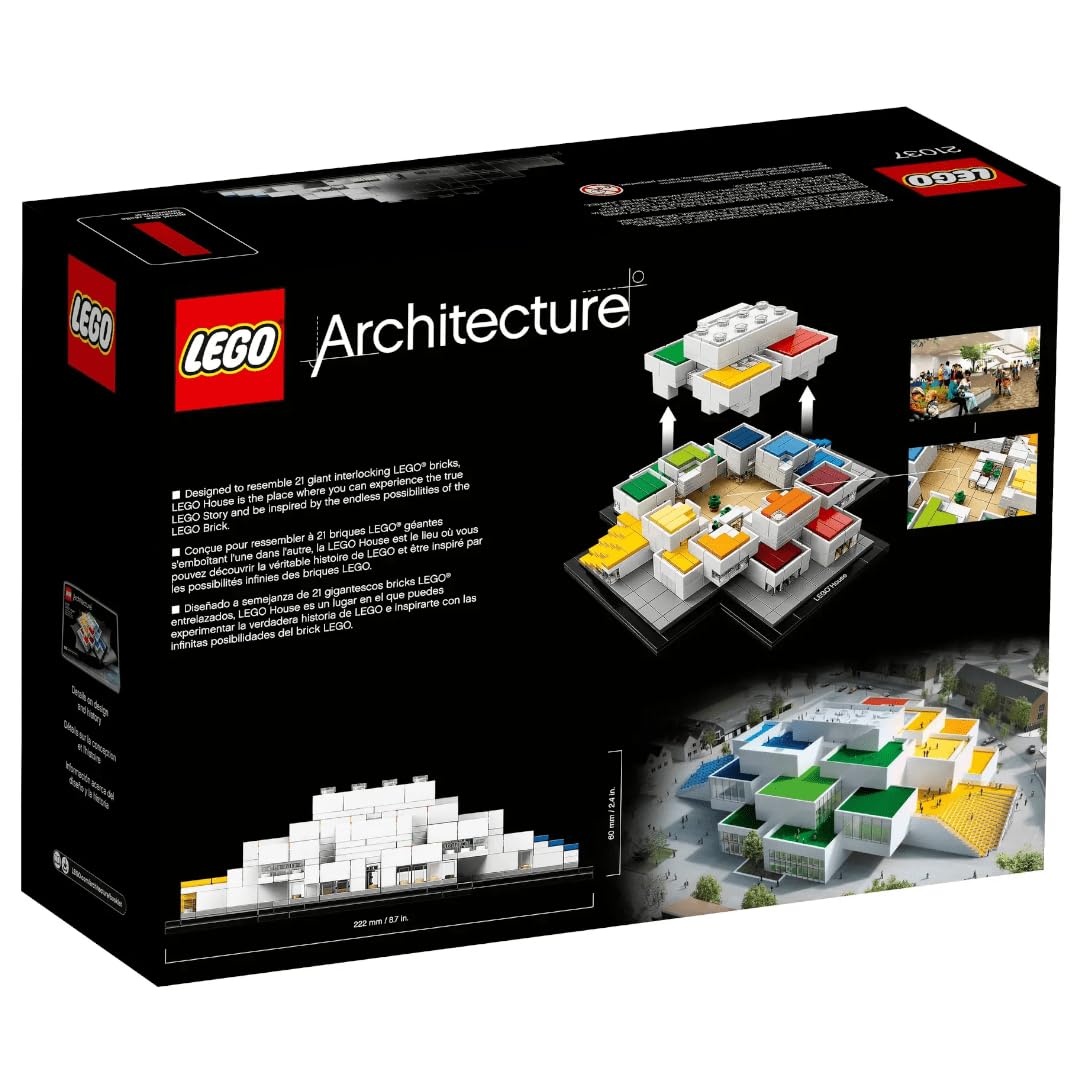 LEGO® Architecture 21037 House Billund Building Set (2017 Edition) - Creative Construction Toy for Adults & Collectors, Perfect for Home Decor & Office Display