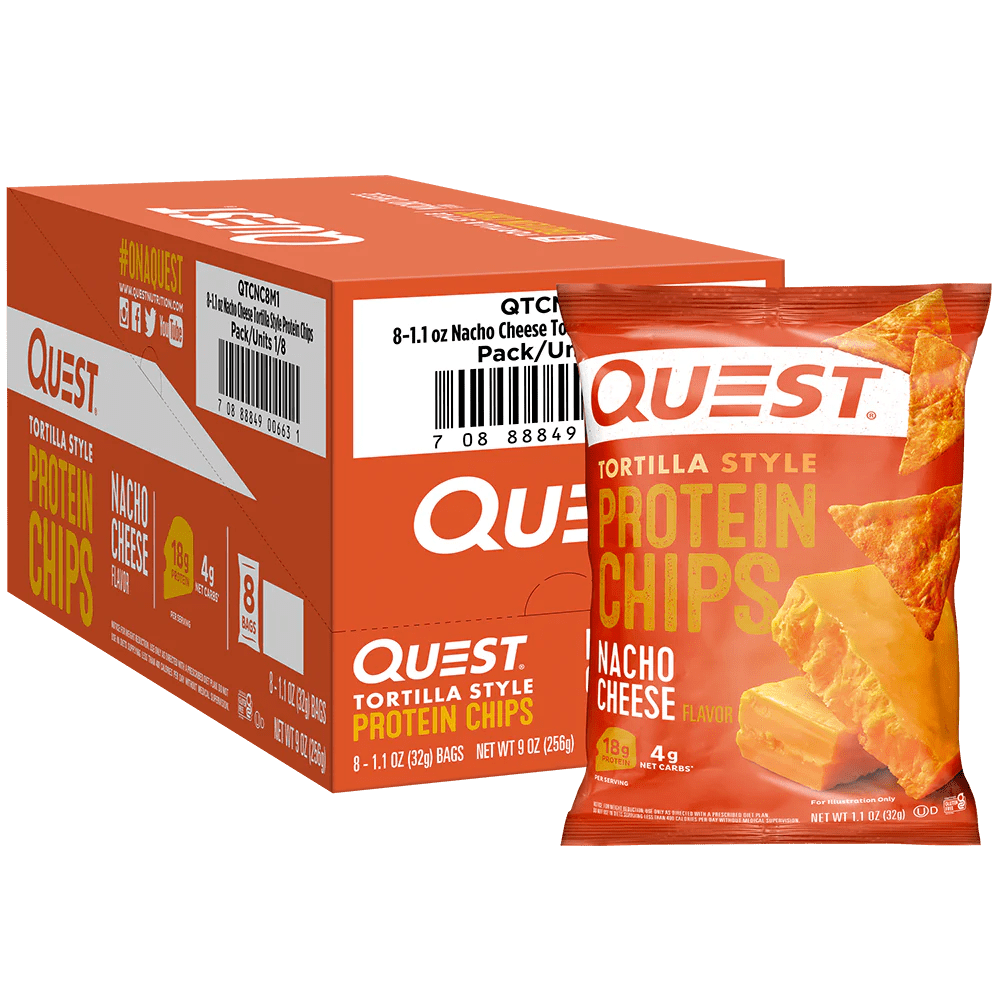 Quest Tortilla Style Protein Chips - 8 Pack | High Protein Low Carb Snacks for Keto Diet, Weight Loss & On-the-Go Healthy Eating