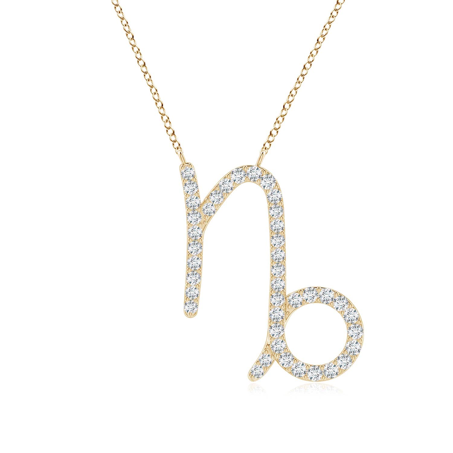 Angara 14K Solid Gold Natural Diamond Pendant Necklace for Women & Girls - April Birthstone Jewelry | Perfect Gift for Birthday, Anniversary & Special Occasions | Elegant Everyday Wear & Formal Events