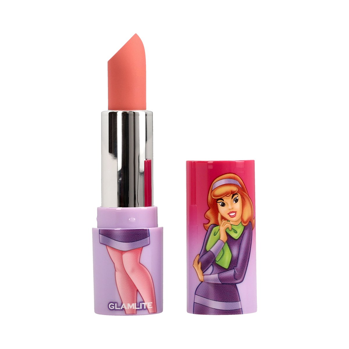 Scooby Doo x Glamlite Daphne Lip Kit - Velvet Matte Lipstick & Lip Liner Set, Long-Lasting Vegan Makeup for Cosplay, Halloween, and Cartoon Character Costume Looks