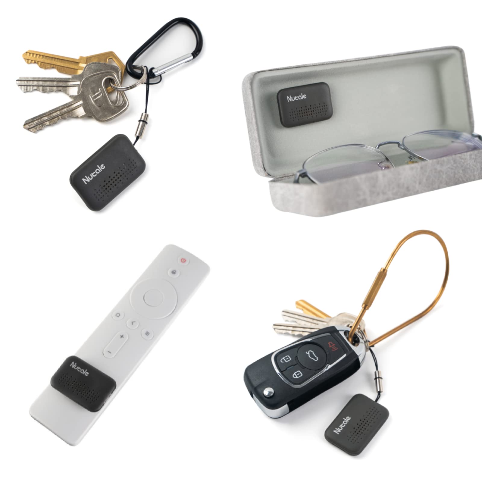 4-Pack Bluetooth Tracker for Keys & Luggage - iOS/Android Compatible Mini Finder