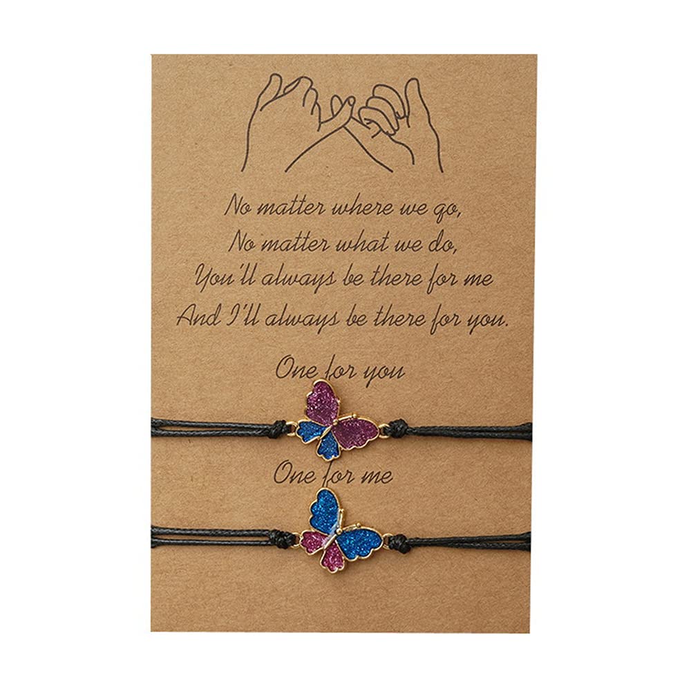 Emesly Pinky Promise Couples Bracelet Set - Adjustable Charm Bracelet Gift for Family & Friends | Romantic Couple Jewelry, Friendship Bracelets for Best Friends, Meaningful Gift for Anniversaries & Special Occasions