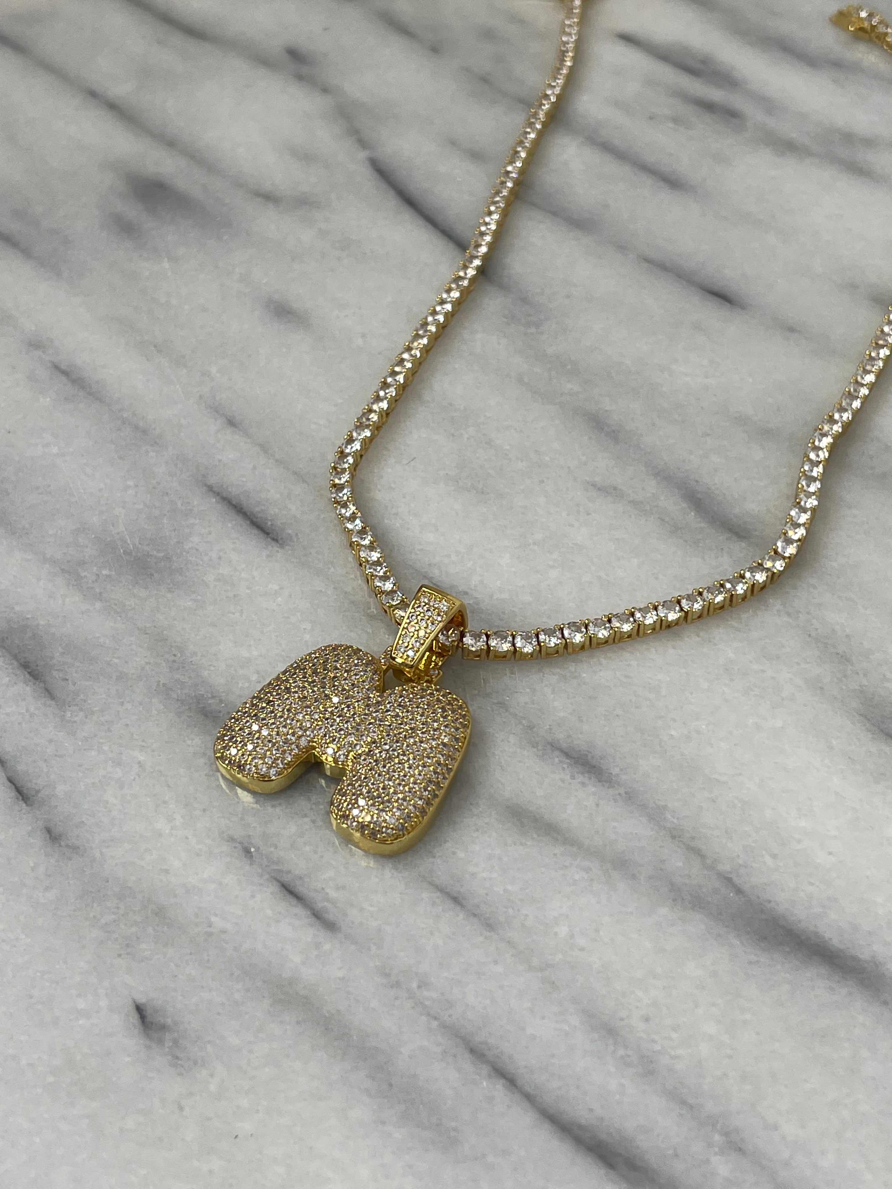 Custom Initial Bubble Interchangeable Necklace - Personalized Name Pendant for Women & Girls - Perfect for Gifts, Birthdays, and Everyday Wear