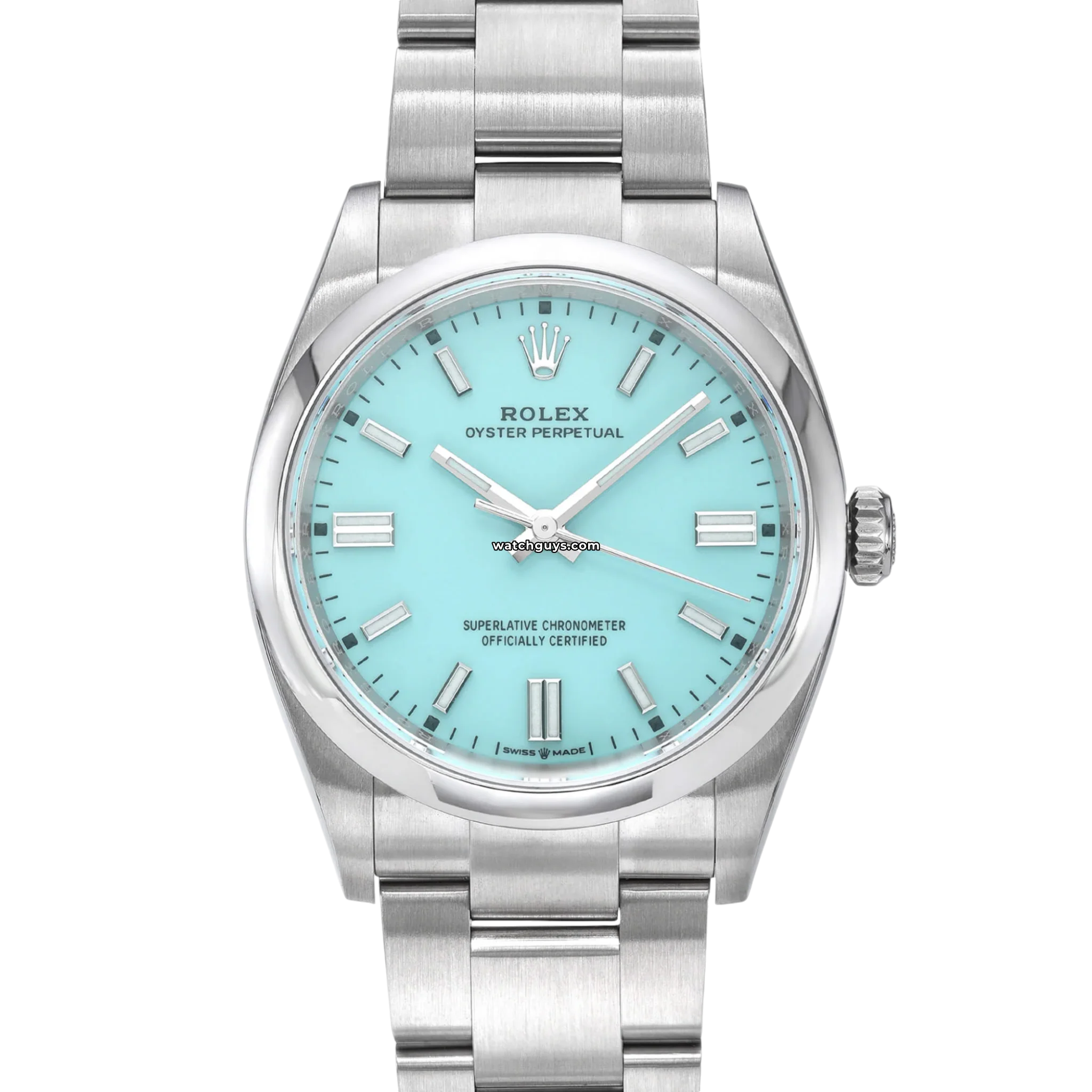 Authentic Rolex Oyster Perpetual 126000 Watch - 36mm Stainless Steel Tiffany Blue Dial - Luxury Automatic Men's Watch - Perfect for Business, Gifting & Special Occasions