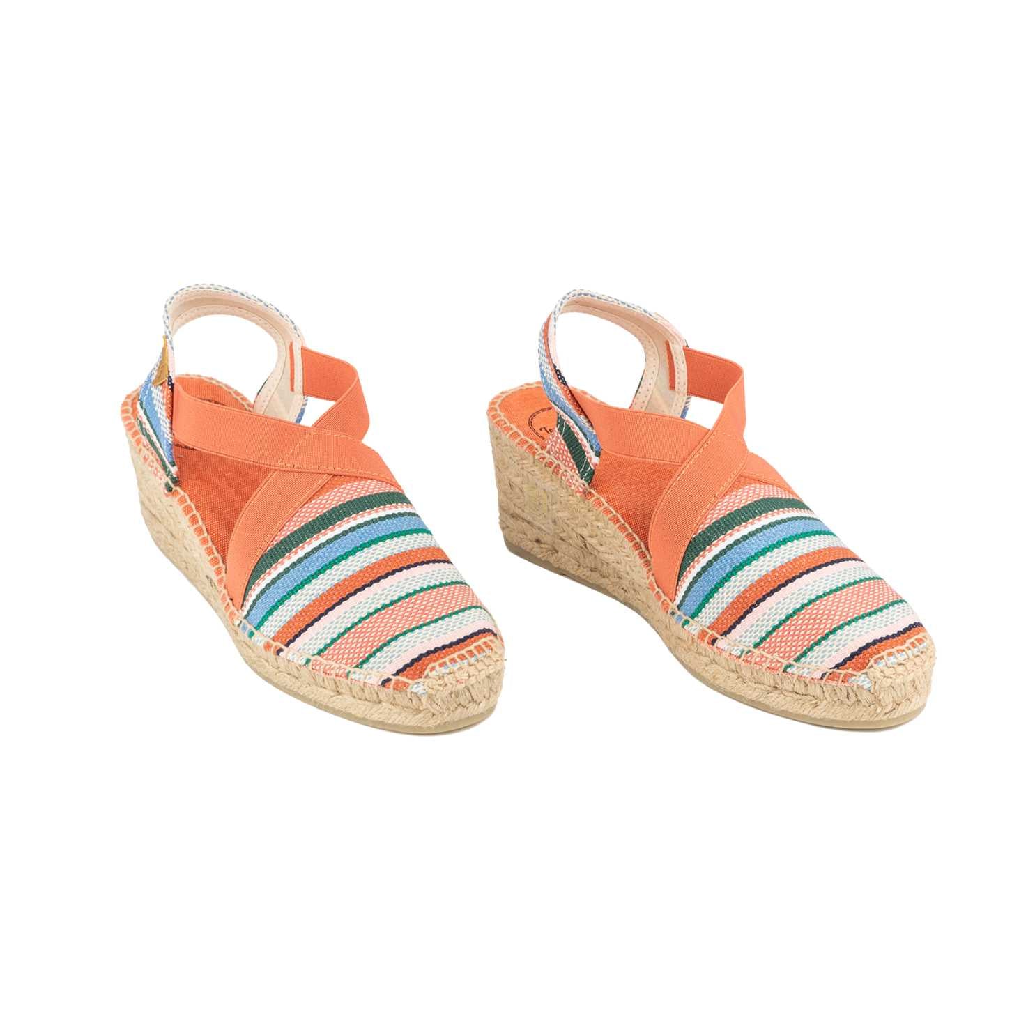 Women's Striped Cotton Blend Wedge Espadrilles - Comfortable Summer Shoes for Beach, Casual Outings & Everyday Wear | Tarbes
