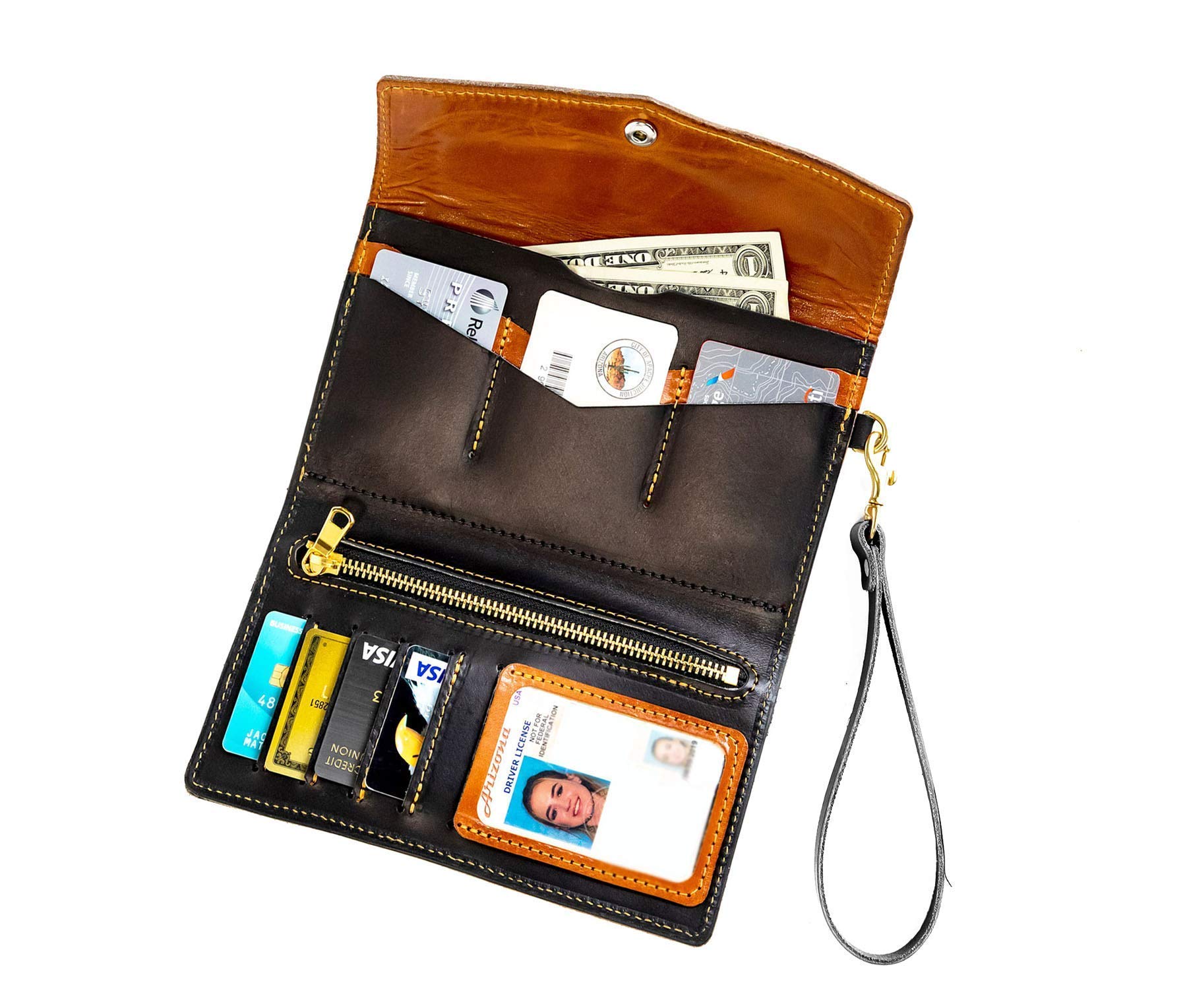 Women's Genuine Leather Clutch Wallet - Slim Trifold Design with RFID Protection | Perfect for Evening Events, Travel & Everyday Use