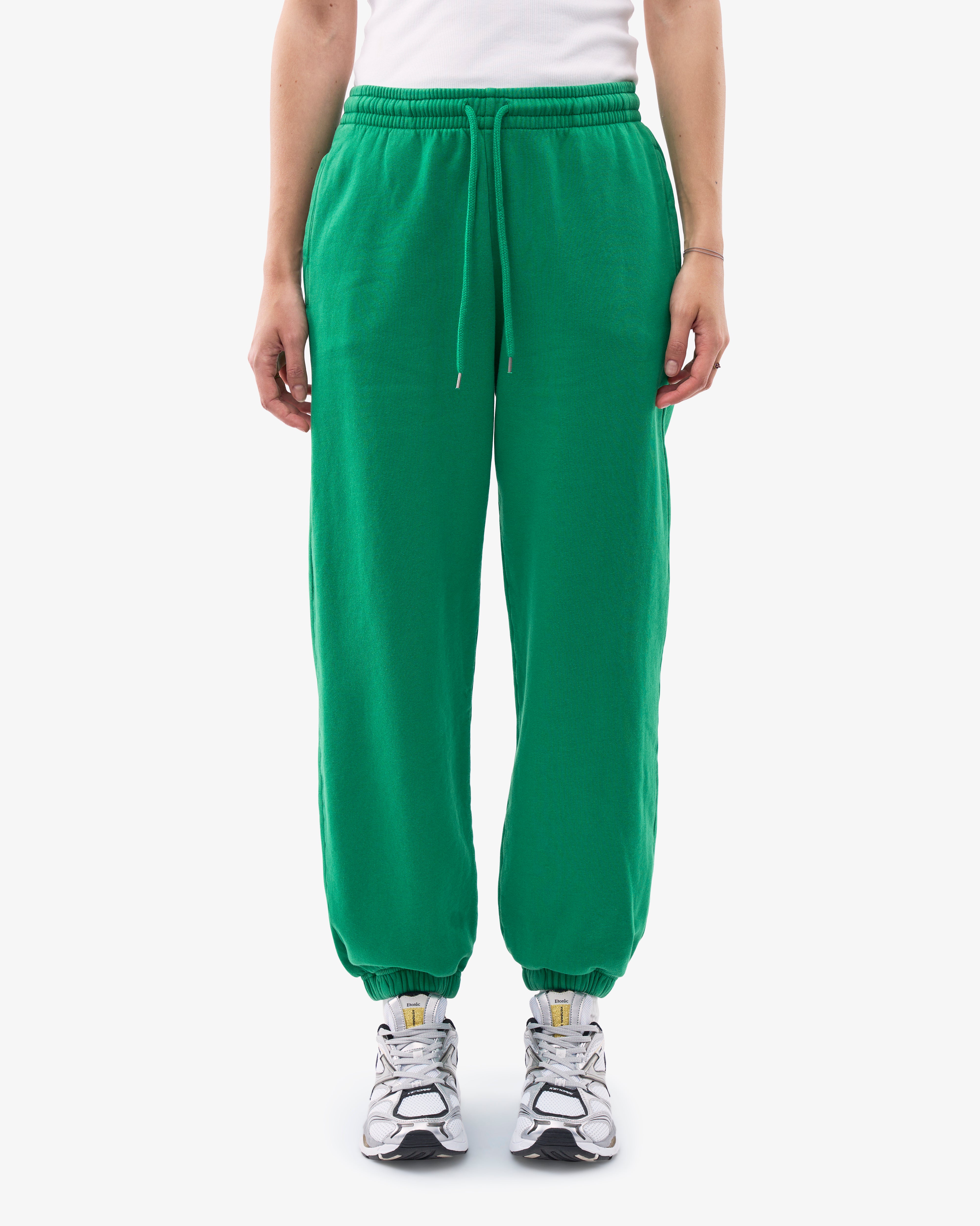 Organic Relaxed Sweatpants for Women - Soft Comfortable Lounge Pants in Kelly Green - Perfect for Yoga, Home Wear and Casual Outfits