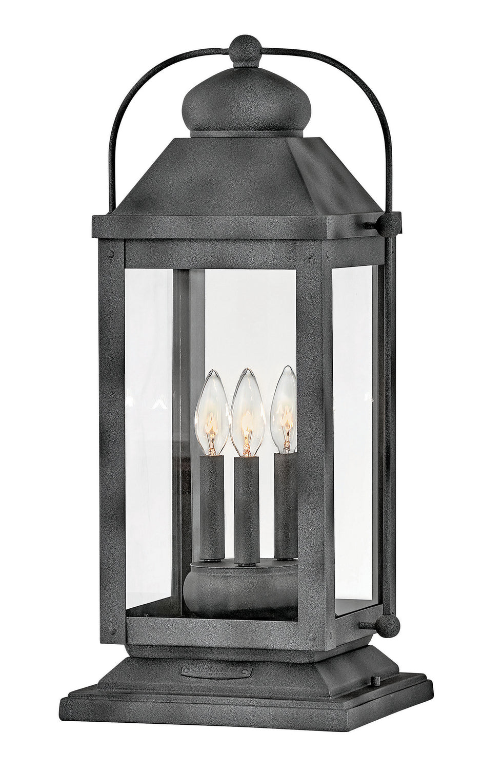 Vintage Aged Zinc LED Outdoor Lantern - Weatherproof Patio Lighting for Porch, Garden & Pathway (Black Finish) | Energy-Efficient Solar Wall Light for Home Exterior Decor