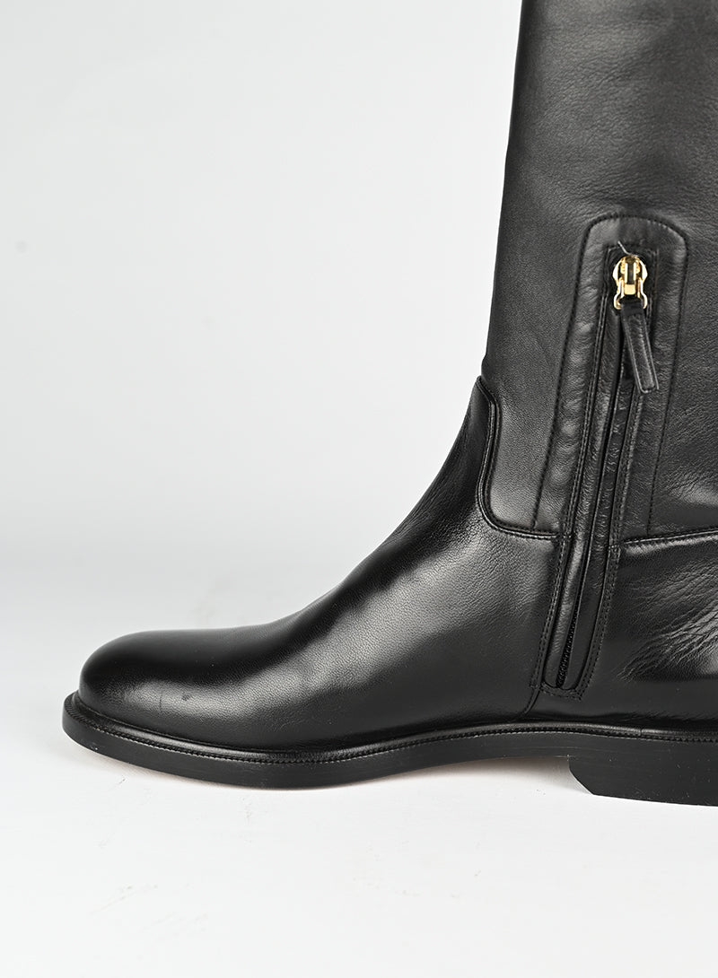 Valentino Black Thigh High Boots Size 39 - Elegant & Stylish for Evening Parties & Night Out