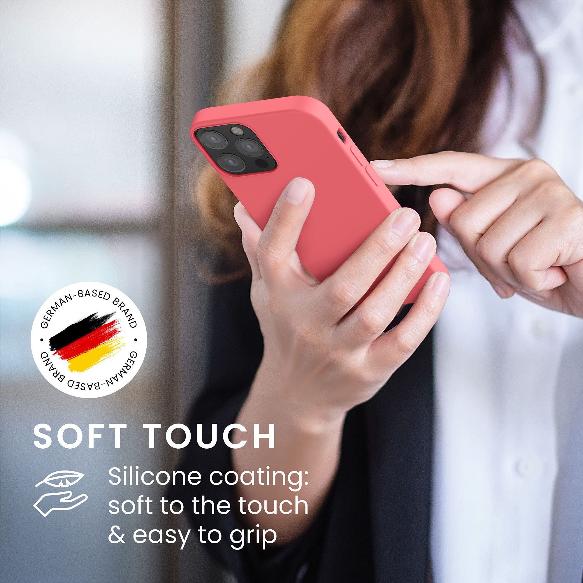 kwmobile Premium TPU Silicone Case for Apple iPhone 12 & iPhone 12 Pro - Soft Matte Finish Protective Phone Cover (Dolce Vita Design) - Perfect for Everyday Use, Work & Travel Protection