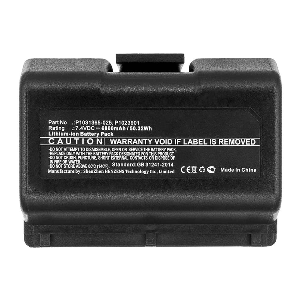 Synergy Digital Printer Battery - High Capacity 6800mAh Li-ion Replacement for Zebra ZR628 & BTRY-MPP-34MA1-01 - Perfect for Warehouse Labeling, Retail POS Systems, and Industrial Barcode Printing