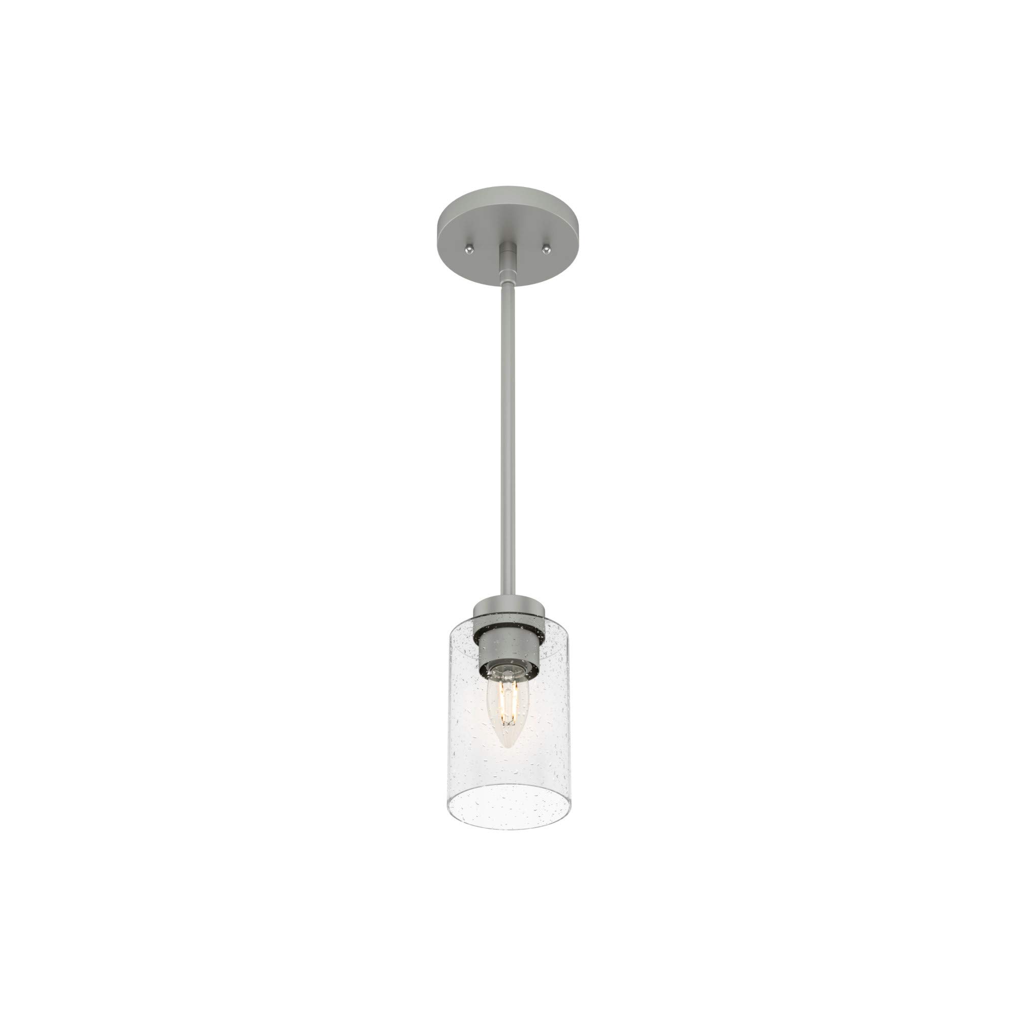 Hunter Fan Company 19012 Hartland Pendant Light in Matte Silver - Modern Ceiling Lighting for Kitchen, Dining Room, and Entryway