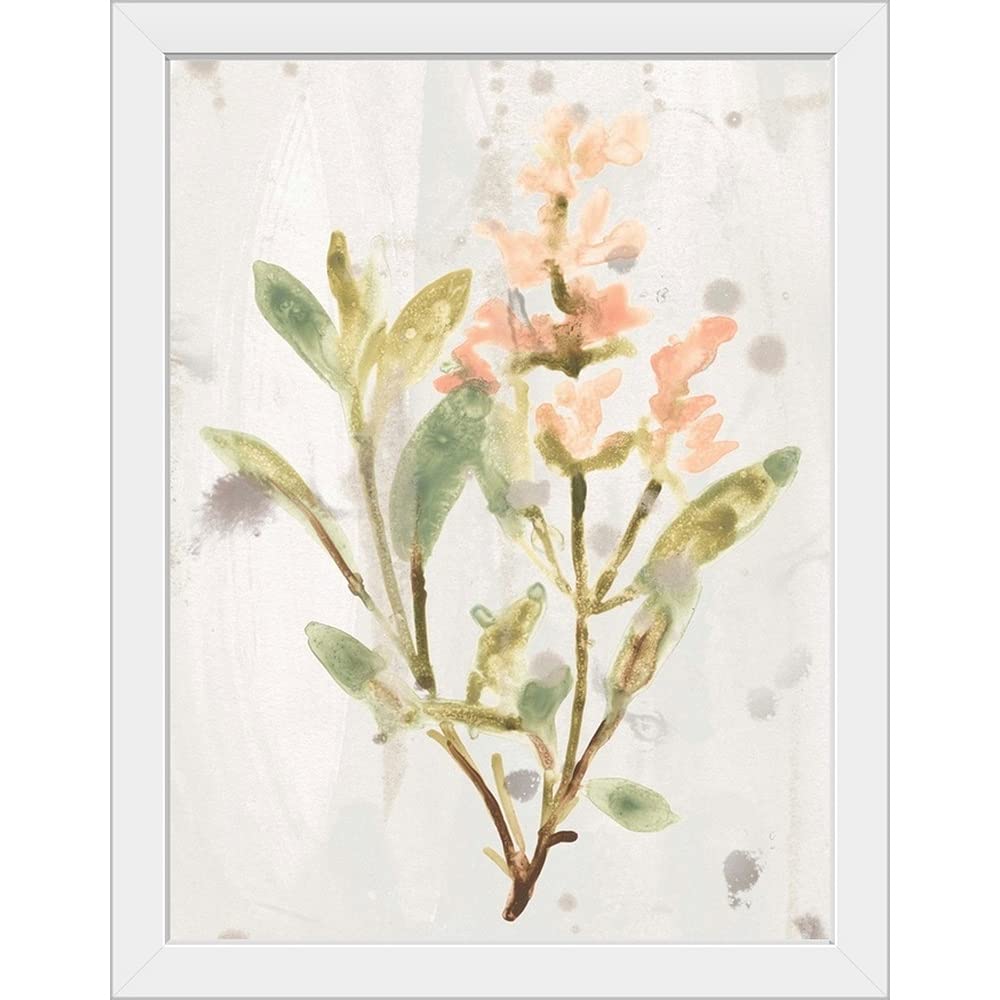 Antique Earthtone Herbs IV White Framed Art Print - Herbs & Spices Botanical Wall Decor - Perfect for Kitchen, Dining Room & Farmhouse Style Home Decor