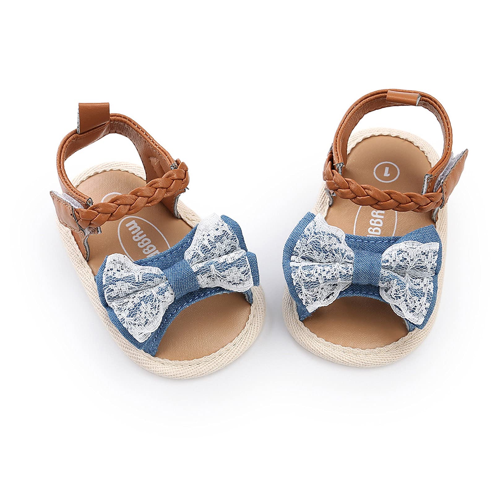 Non-Slip Baby Girl Sandals - Soft Bow Flat Shoes for Walking & Play