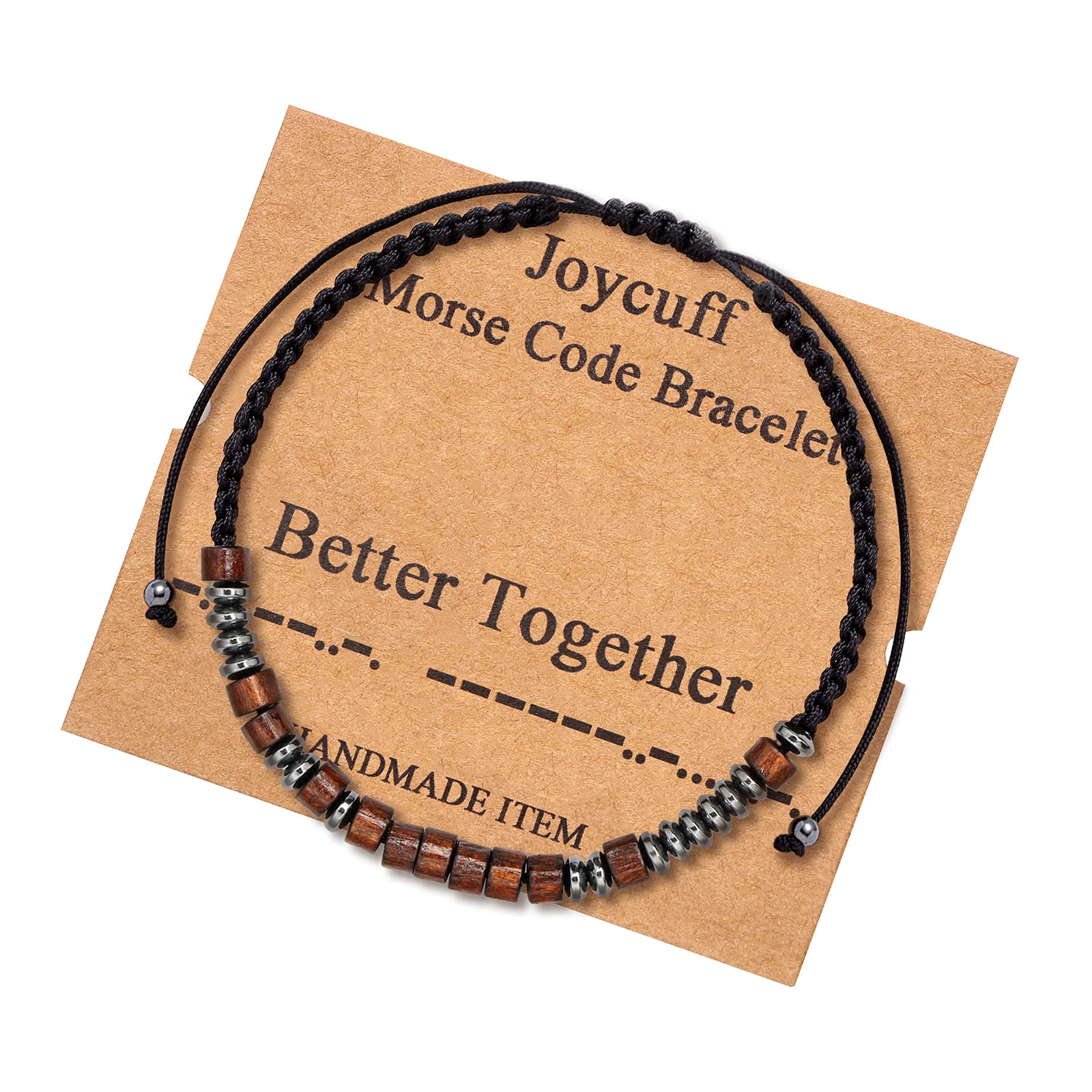 Morse Code Bracelet for Men & Women - Adjustable Silk Beaded Wrap Bracelet - Inspirational Jewelry Gift for Her, Mom, Wife, Sister, Daughter, Girlfriend - Perfect for Everyday Wear, Special Occasions & Thoughtful Gifting