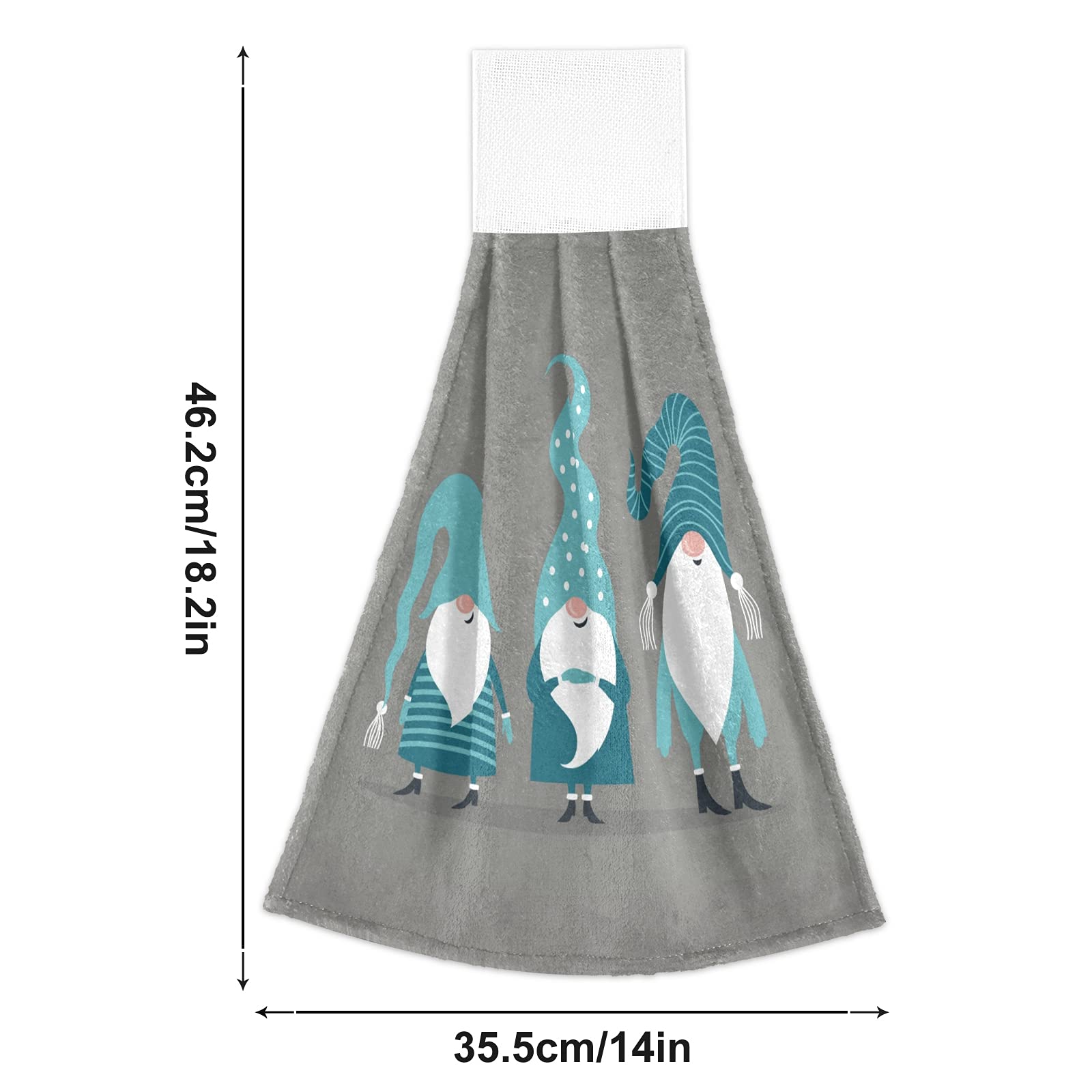 Cute Blue Gnome Christmas Kitchen Towels - 2 Pack for Holiday Decor