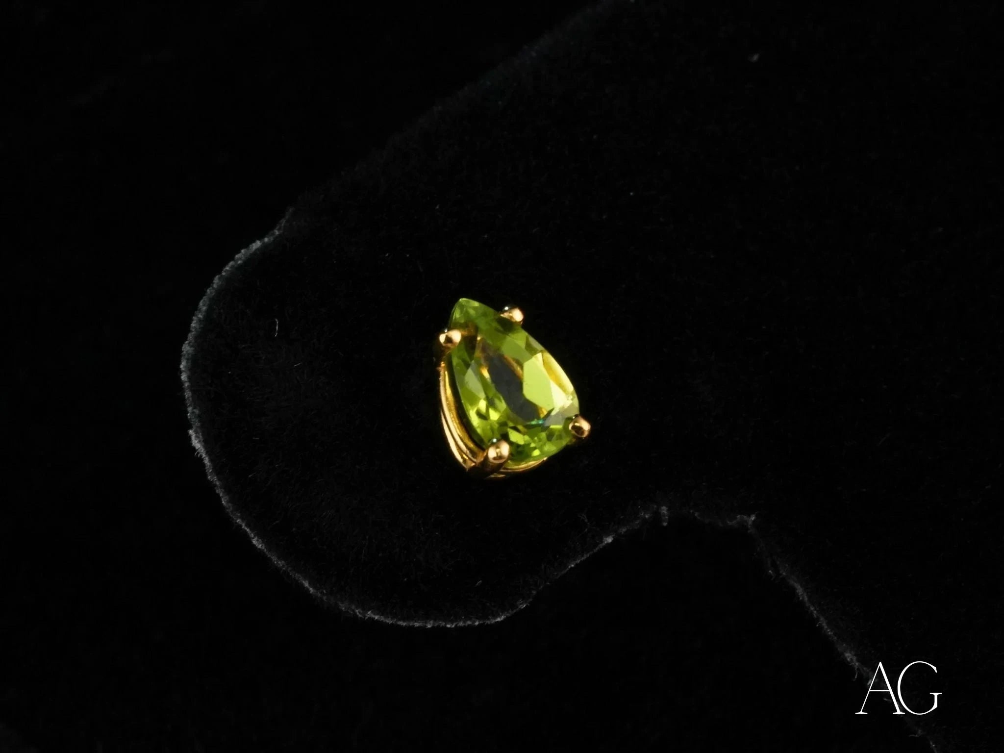 Peridot Radiance: 18k Gold Pear Shaped Earrings for Women | Elegant Dangle Drop Jewelry for Weddings, Parties & Special Occasions
