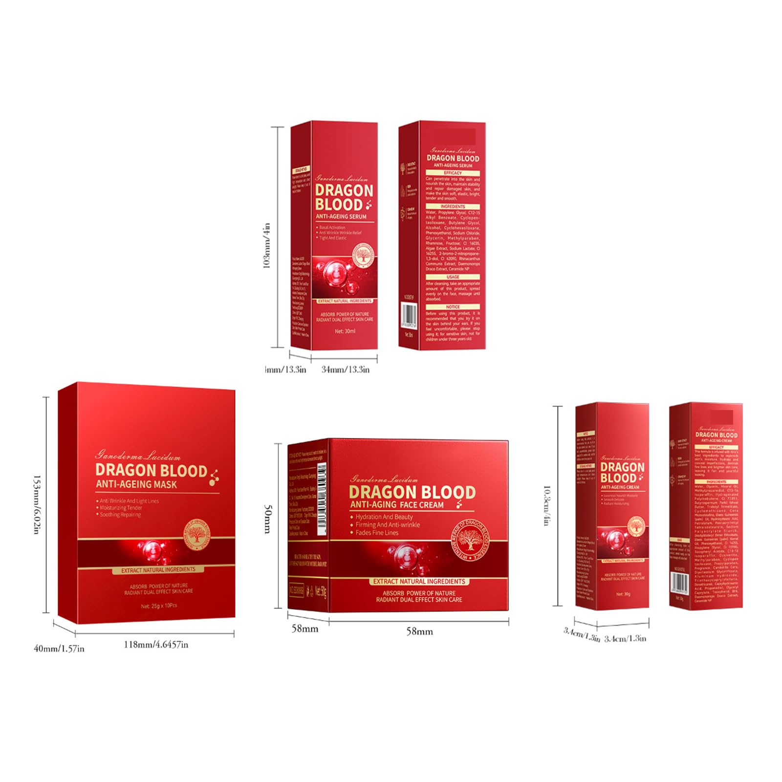 Dragon Blood Anti-Wrinkle Face Cream - Natural Moisturizer for Youthful Skin | Hydrating & Firming Easy Cream for Day & Night Use | Perfect for Dry, Sensitive & Aging Skin (1PC)