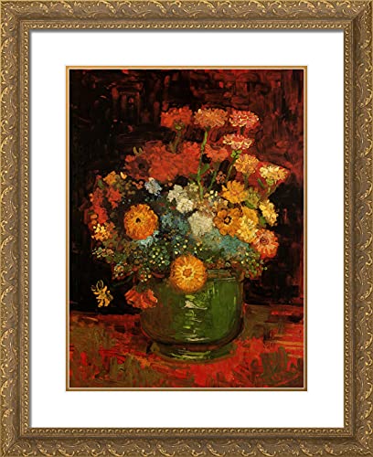 Gold Ornate Wood Frame with Double Matting