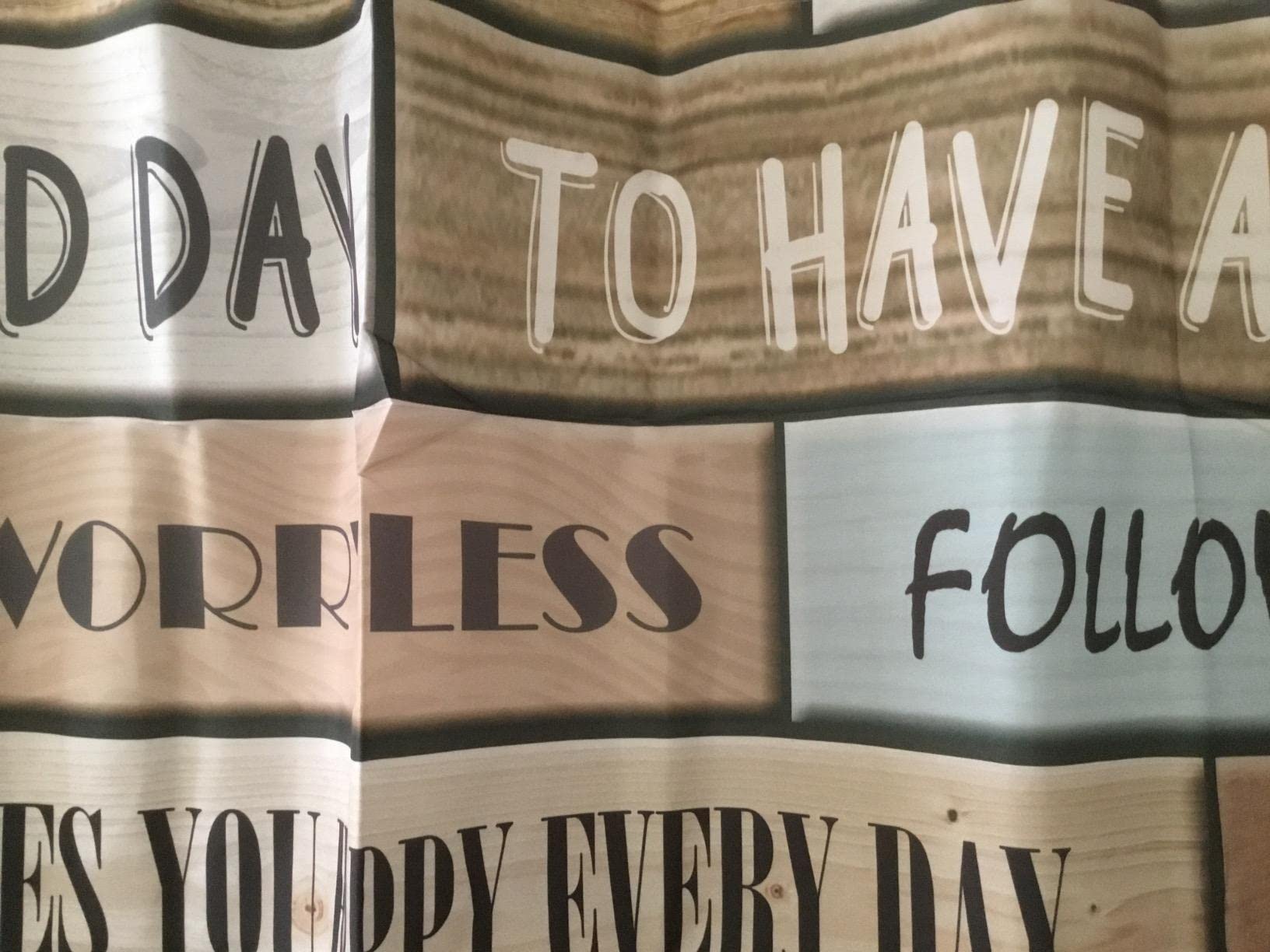 4-Piece Motivational Quote Bathroom Set - Shower Curtain, Bath Mat, Toilet Cover & 12 Hooks | Waterproof Bathroom Decor for Home & Apartment | Perfect for Modern Bathrooms & Guest Baths