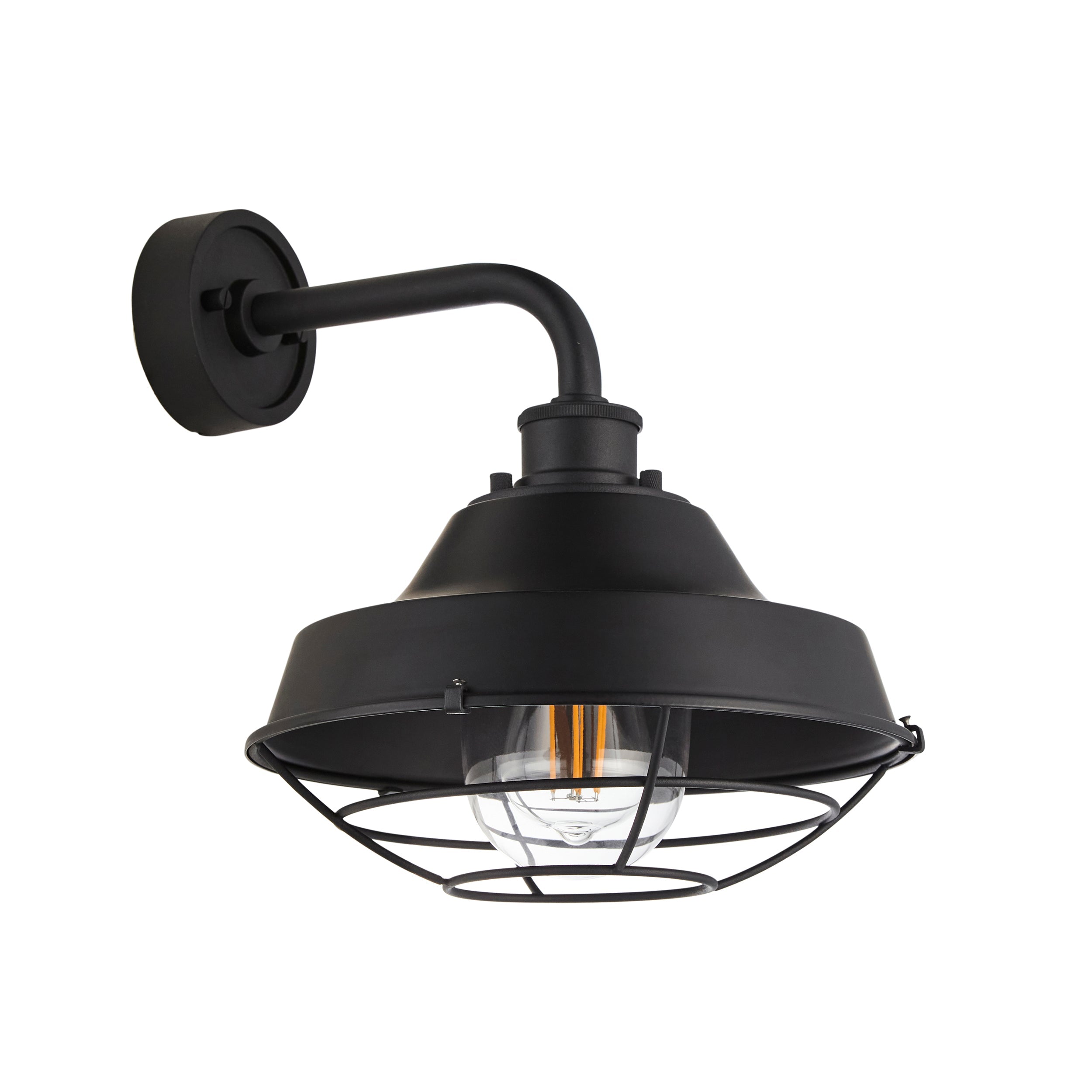 Astley Outdoor Wall Light in Matt Black - Durable & Weatherproof Exterior Lighting for Porch, Garden, and Patio
