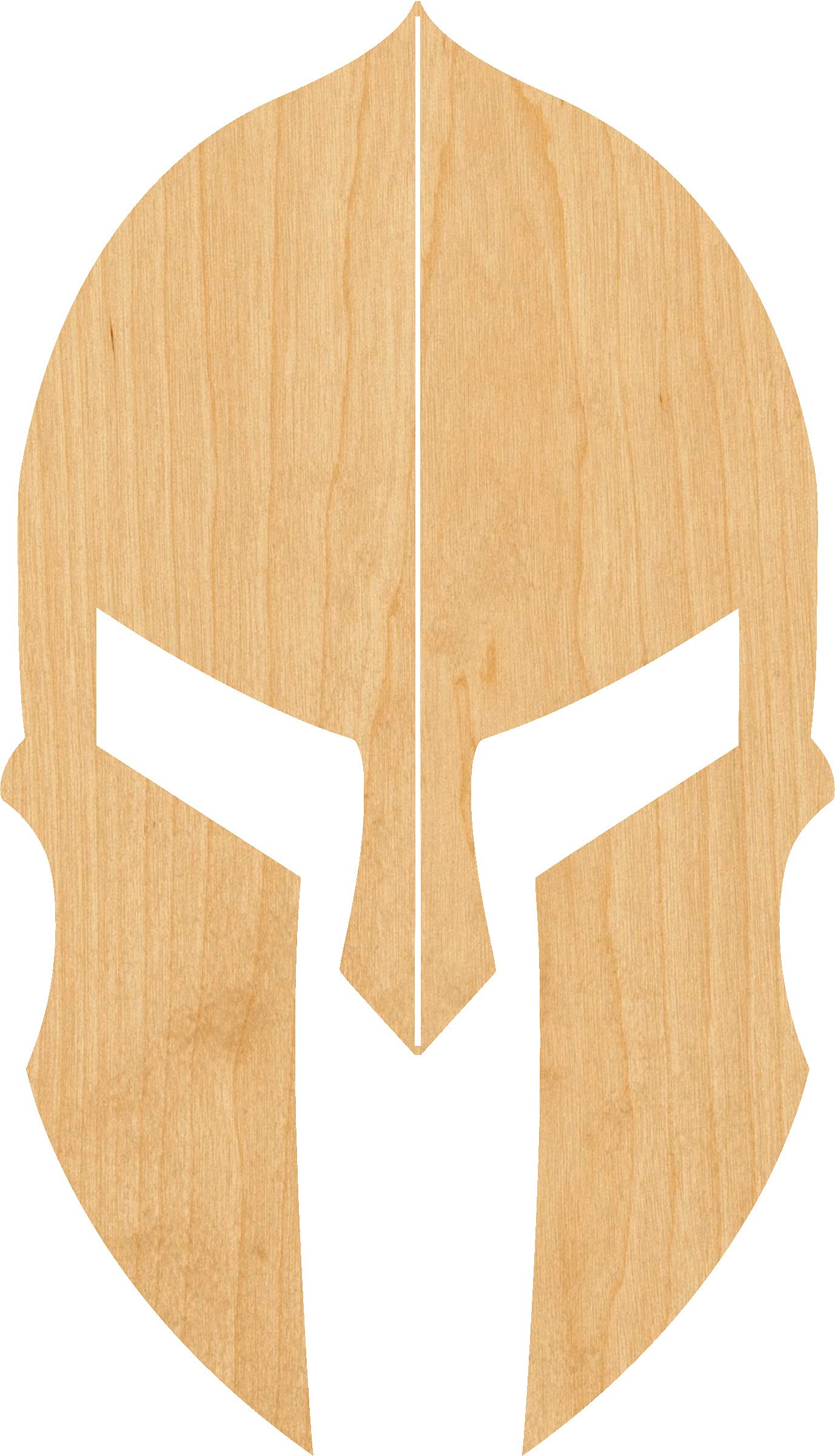 Spartan Helmet Laser Cut Wood Craft Supply - 4 Inch DIY Wooden Shape for Home Decor, Cosplay Props, and Historical Reenactments