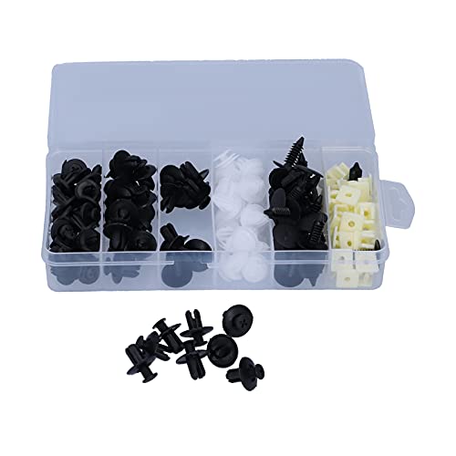 150pcs Car Retainer Clips Kit - Auto Fastener Push Pin Rivets for Bumper, Door Trim, Grille, Fender & Hood - Universal Car Body Panel Clips with Remover Tool - Perfect for DIY Auto Repair & Maintenance