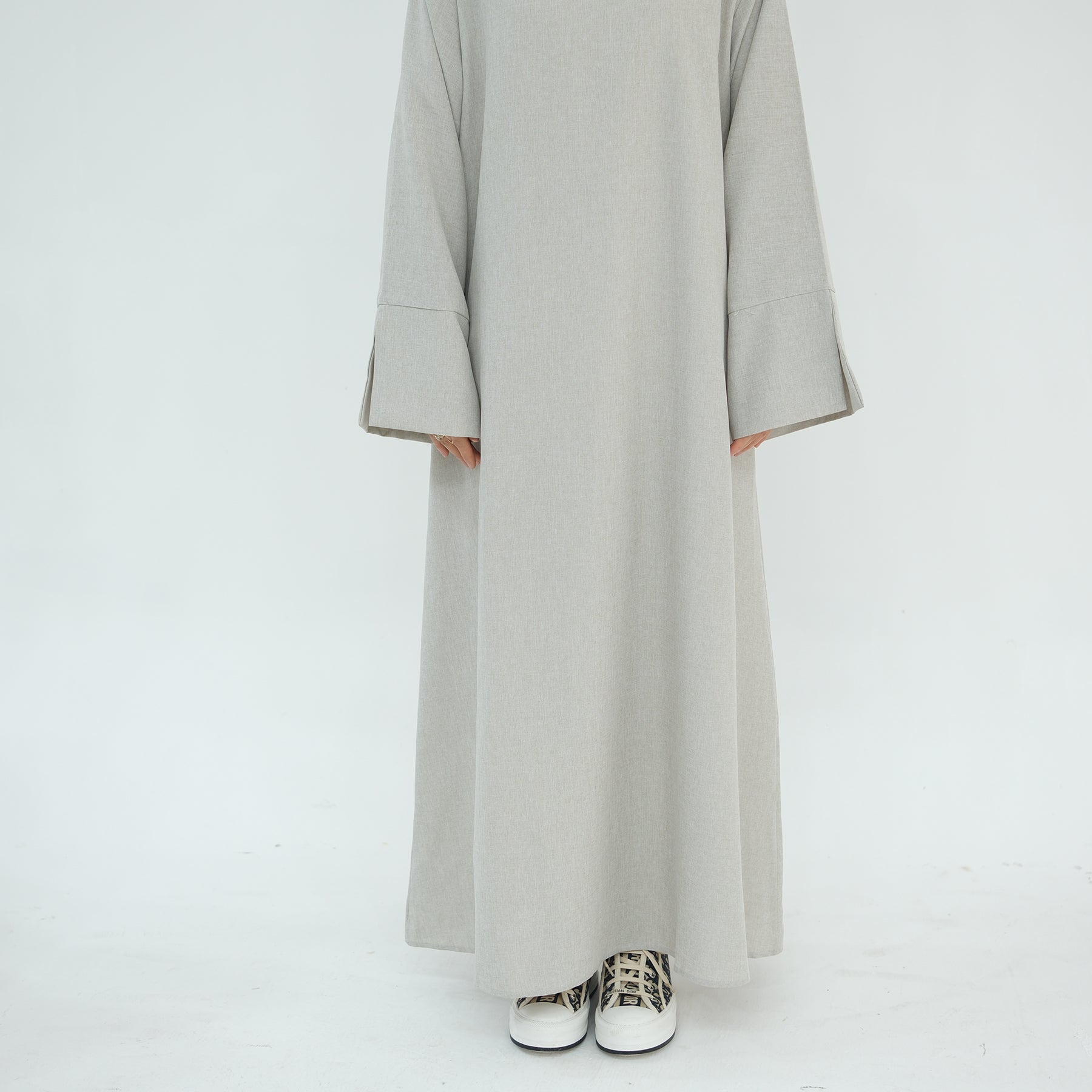 Heather Everyday Abaya Sand - Modest Muslim Dress for Women | Comfortable Daily Wear & Prayer Outfit | Perfect for Home, Mosque & Special Occasions