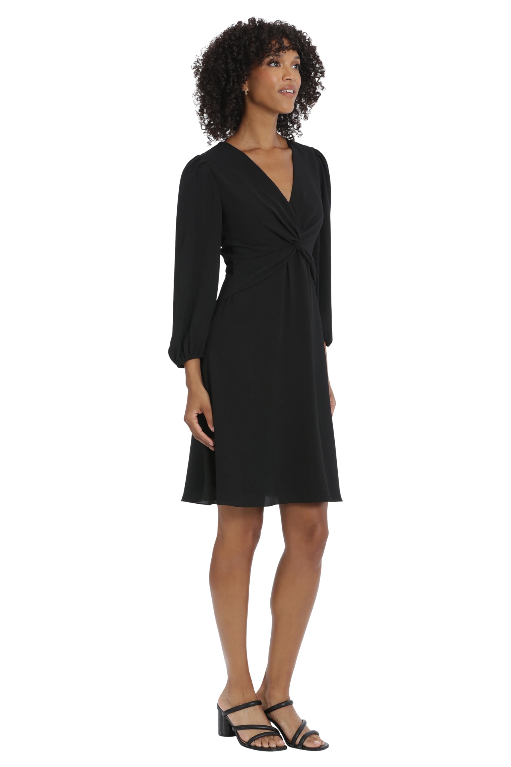 Maggy London Women's Long Sleeve Bubble Crepe Dress - Elegant Workwear & Wedding Guest Outfit for Office, Cocktail Party & Formal Events