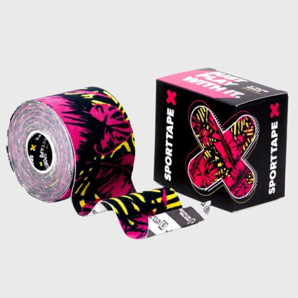 SportTape Kinesiology Tape 5m Roll - Breathable Athletic Tape for Muscle Support & Pain Relief - Ideal for Running, Gym Workouts & Sports Recovery