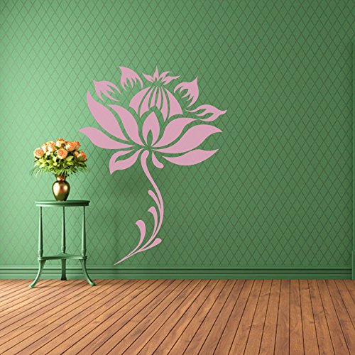 Lotus Flower Wall Decal - Pink Home Decor for Bedroom & Living Room