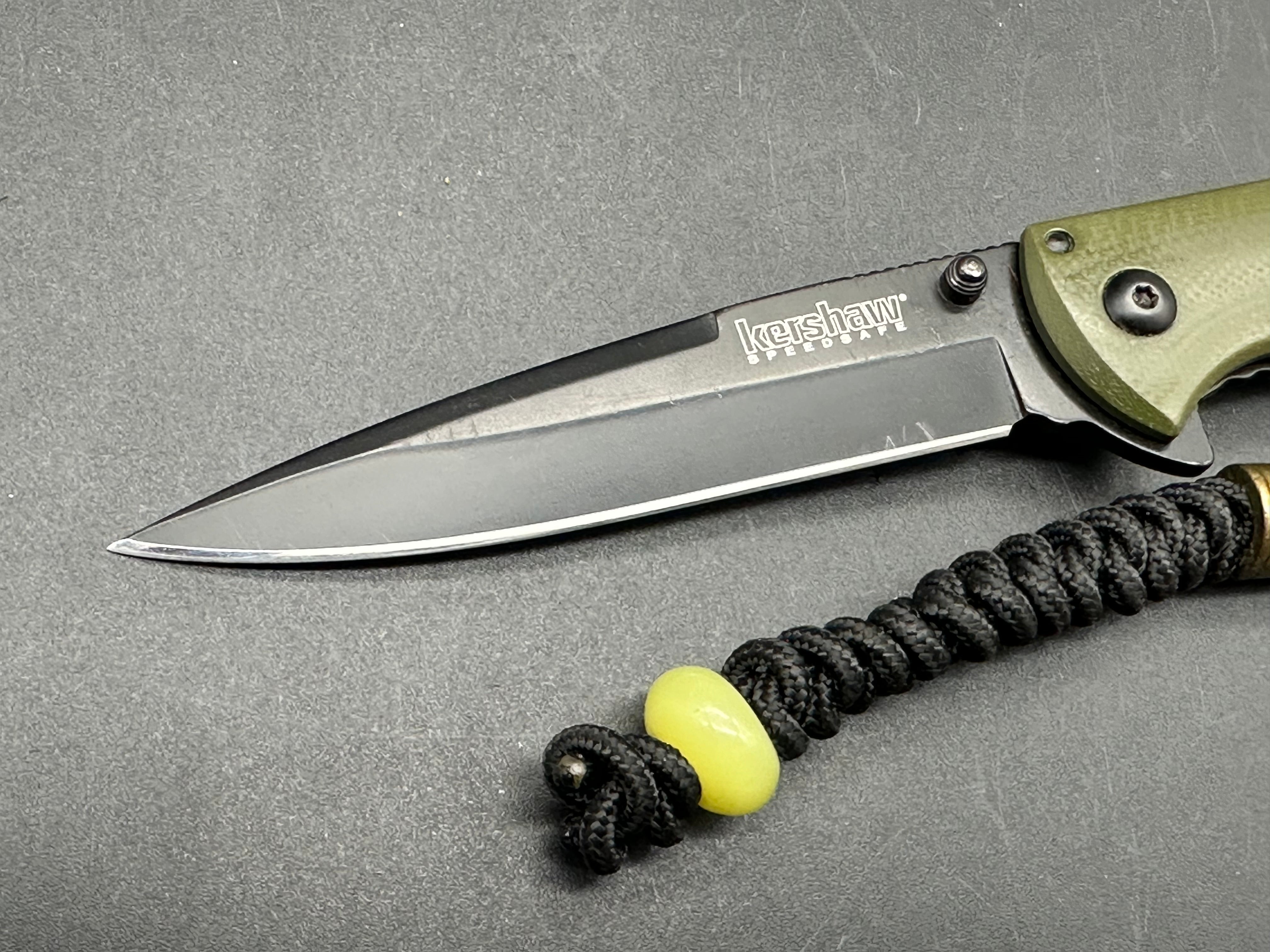 Kershaw Al Mar 4 Black & Green Spring Assisted Pocket Knife - EDC, Outdoor Camping & Survival Gear