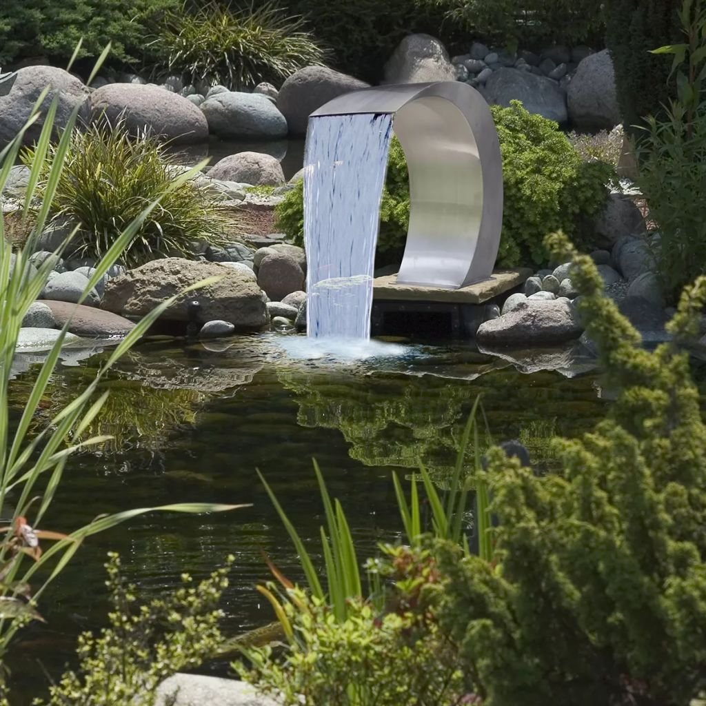 Premium Stainless Steel Pool Waterfall Fountain - 17.7